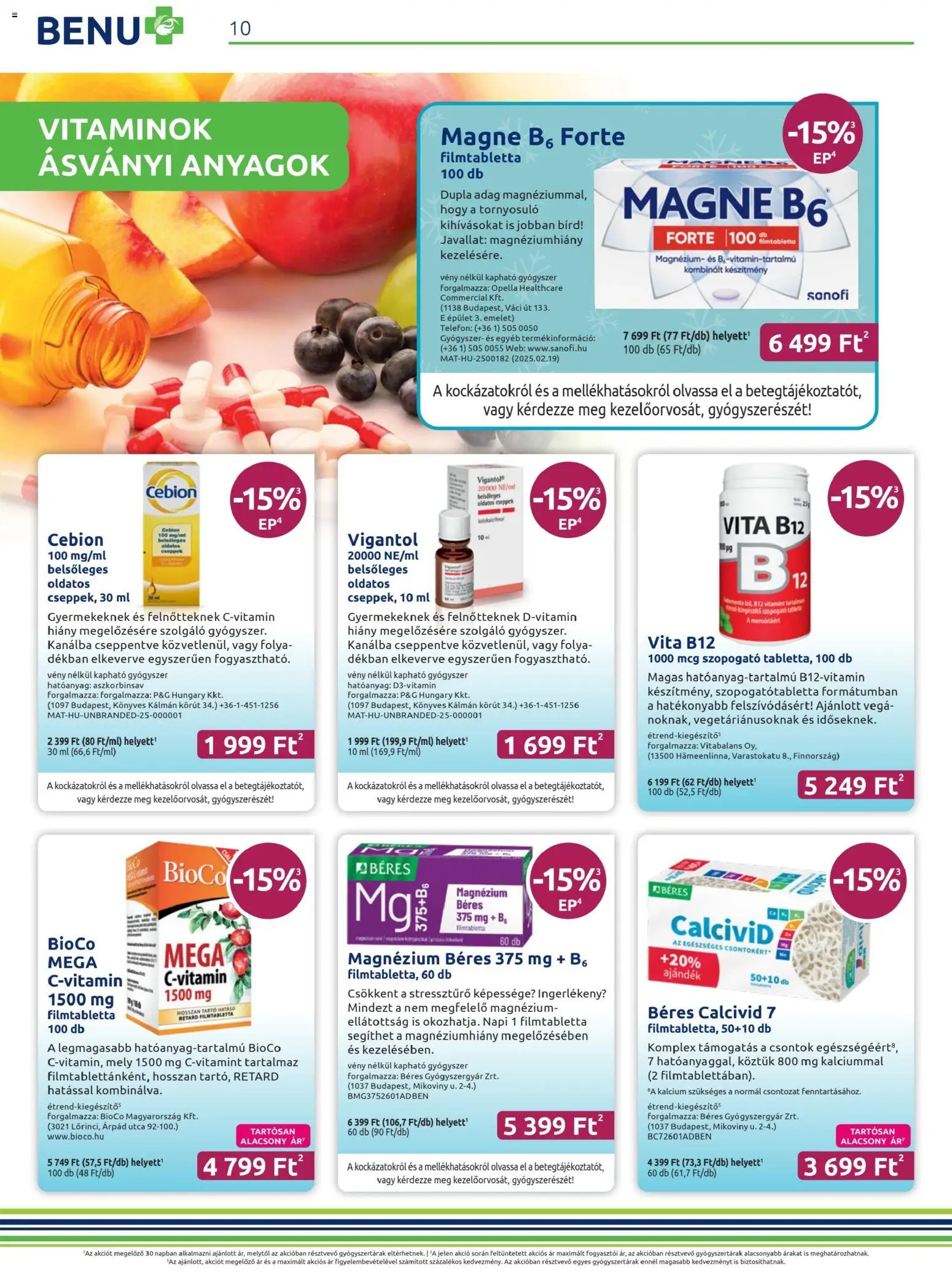 BENU Gyógyszertárak akciós ujság - amely érvényes a következő dátumtól: 01.01.2026 | Oldal: 10