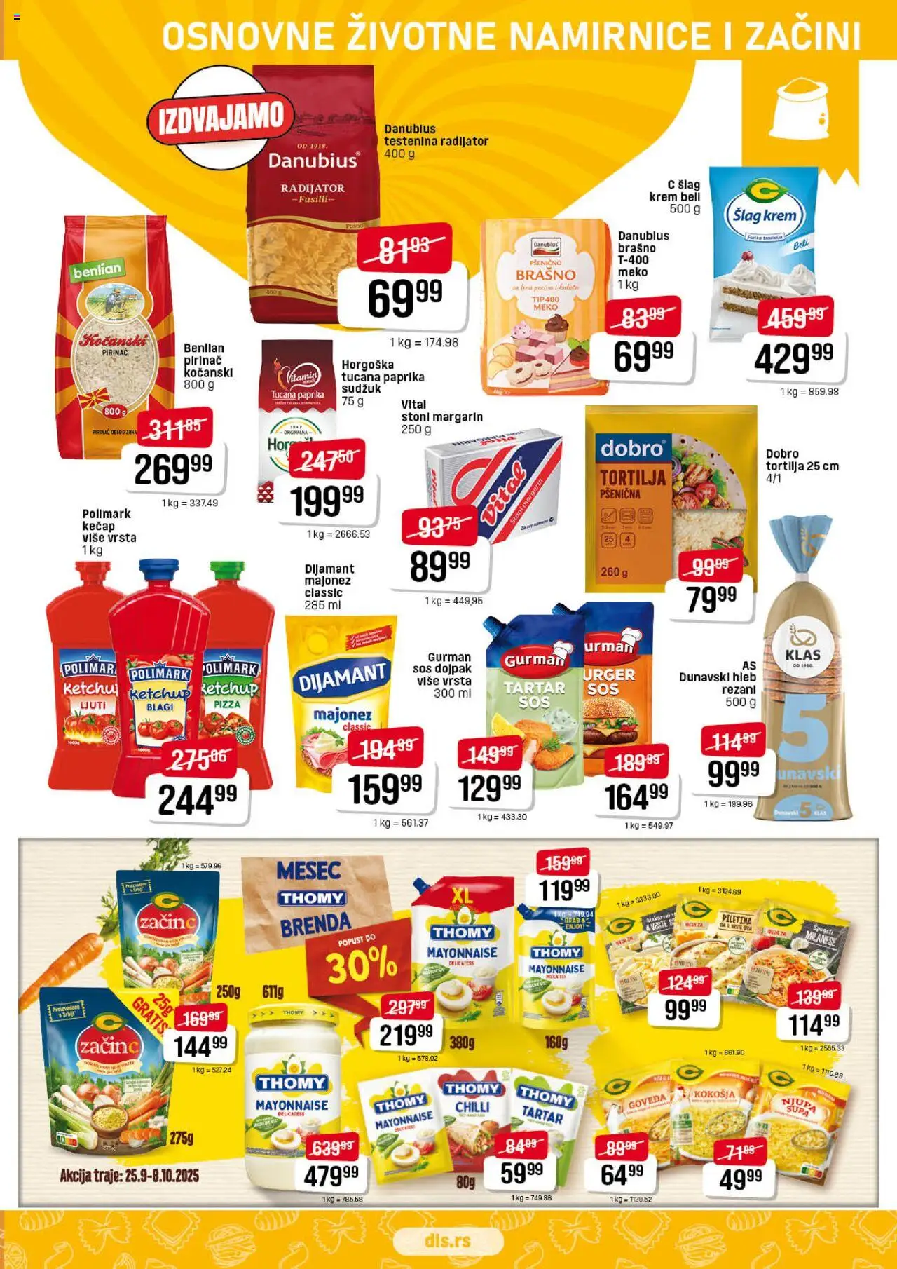 Super DIS katalog - važi od 25.09.2025 | Strana: 5 | Proizvode: Testenina, Paprika, Sos, Piletina