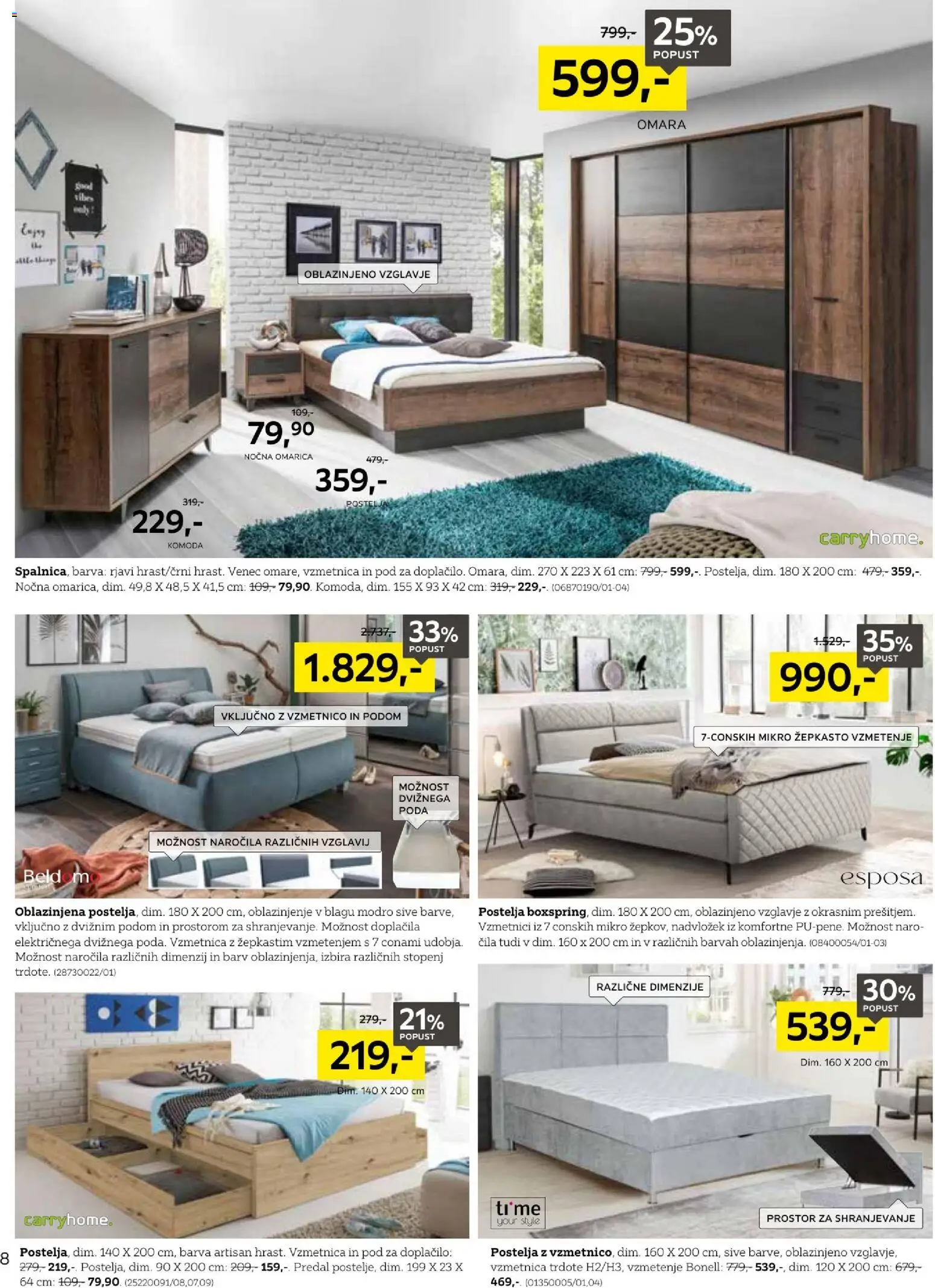 Novi XXXL Lesnina katalog ponudbe – veljaven od 19.01.2026 | Stran: 8 | Izdelki: Omara, Nocna omarica, Barva, Omarica