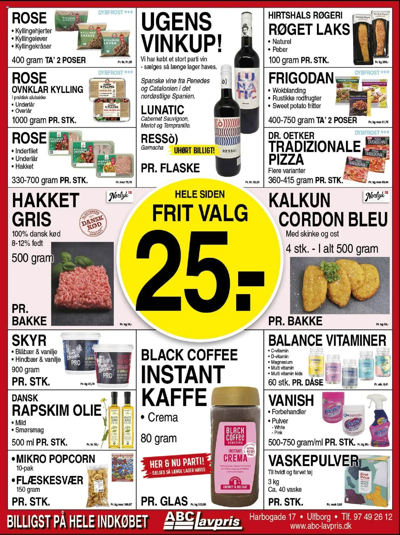 Abc Lavpris Tilbudsavis gyldig fra 20.08.2025 | Side: 7 | Produkter: Blåbær, Olie, Vin, Vaskepulver