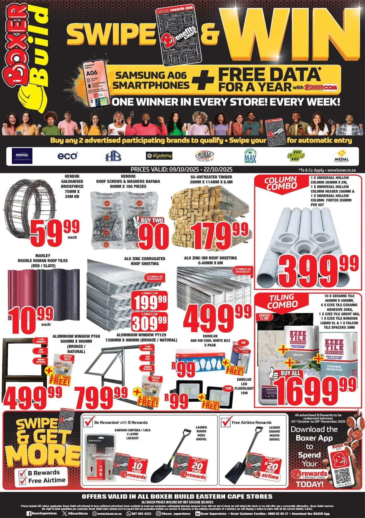 New Boxer catalogue – valid from 09.10.2025 | Page: 2 | Products: Tile grout, Tiling, Adhesive, Stock