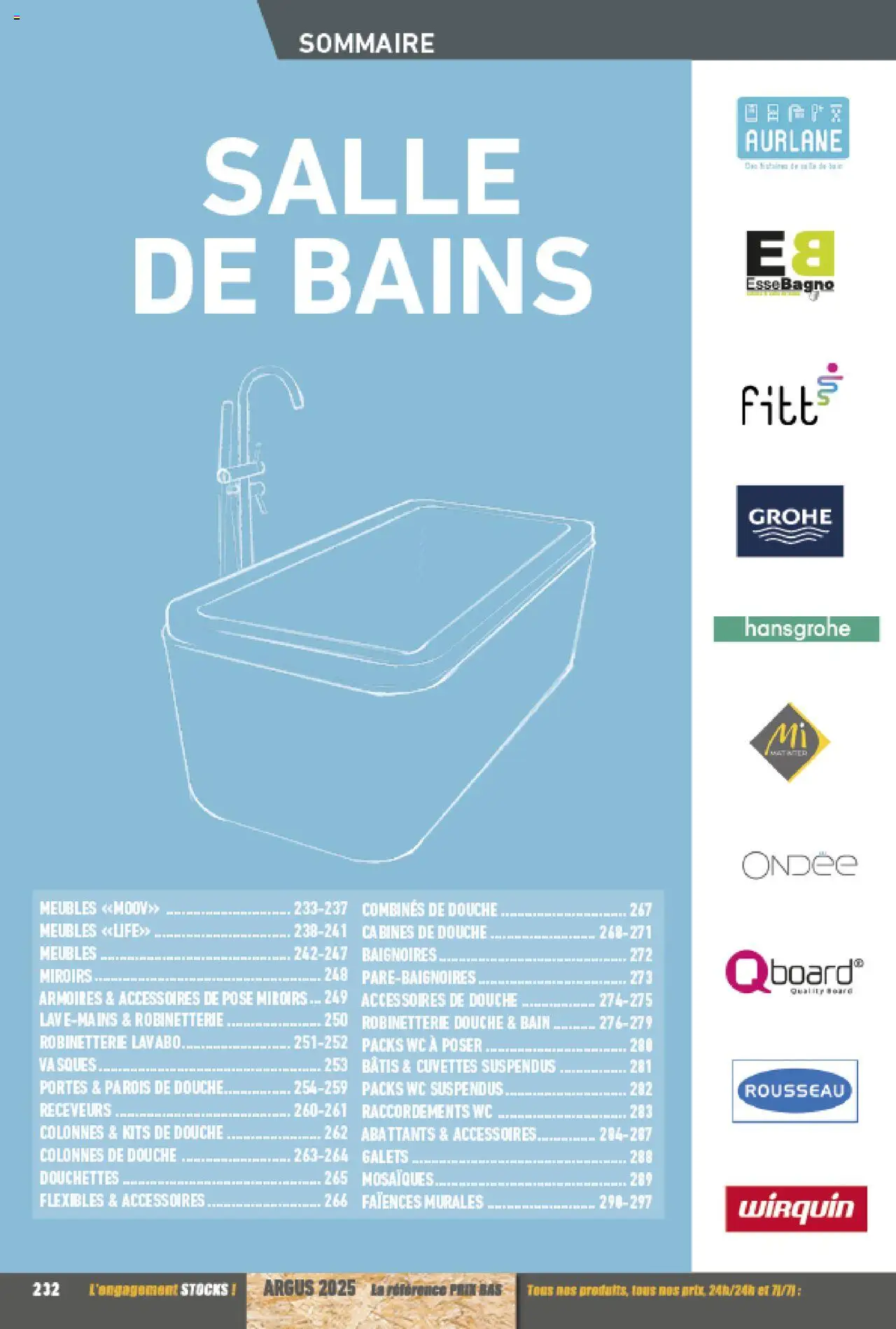{H1} | Page: 232 | Produits: Lavabo, Portes, Douche