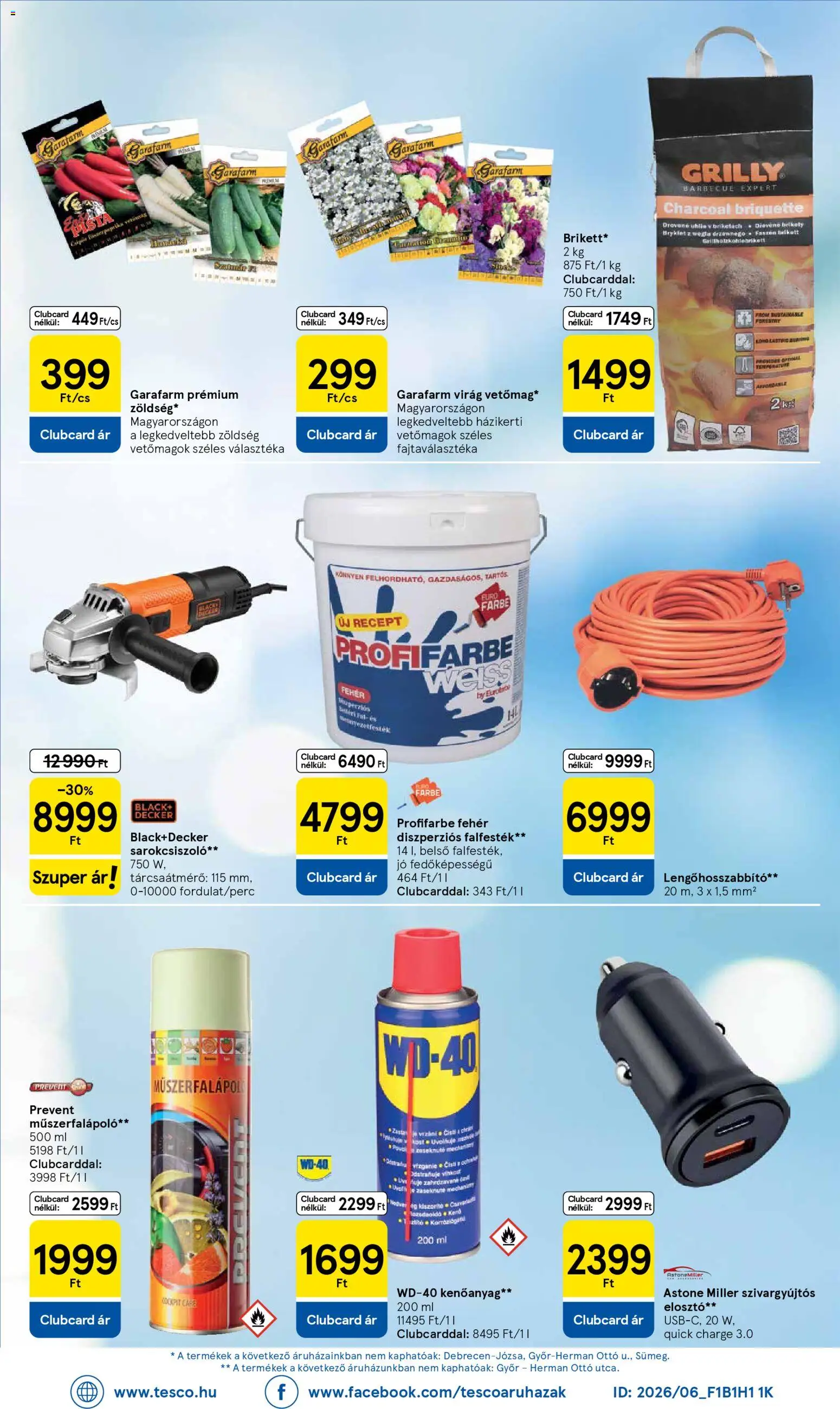 Tesco akciós ujság - amely érvényes a következő dátumtól: 07.04.2026 | Oldal: 8 | Termékek: Virag, Sarokcsiszoló, Zöldség