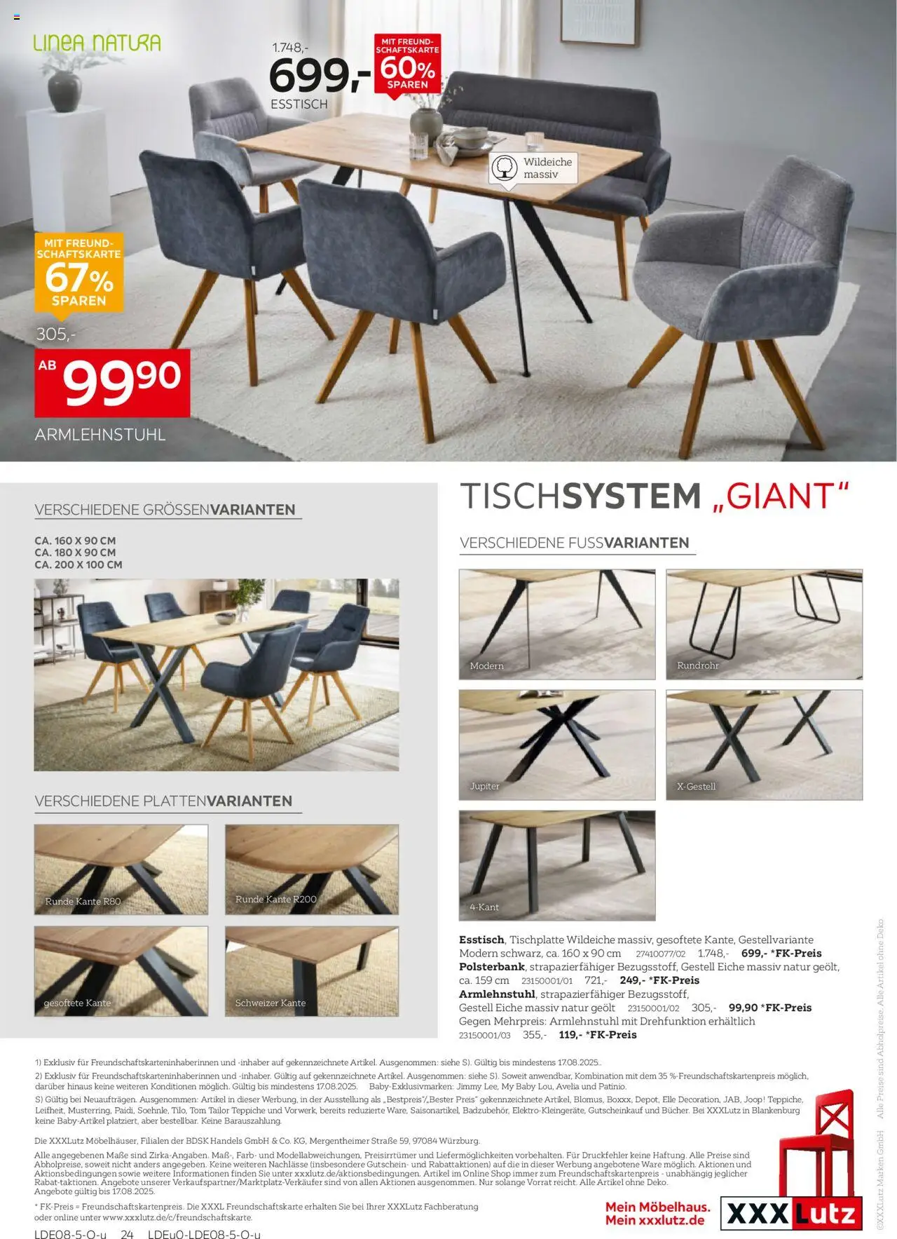 XXXL Lutz Wohntrends zum Bestpreis - gültig ab dem 04.08.2025 | Seite: 24 | Produkte: Esstisch