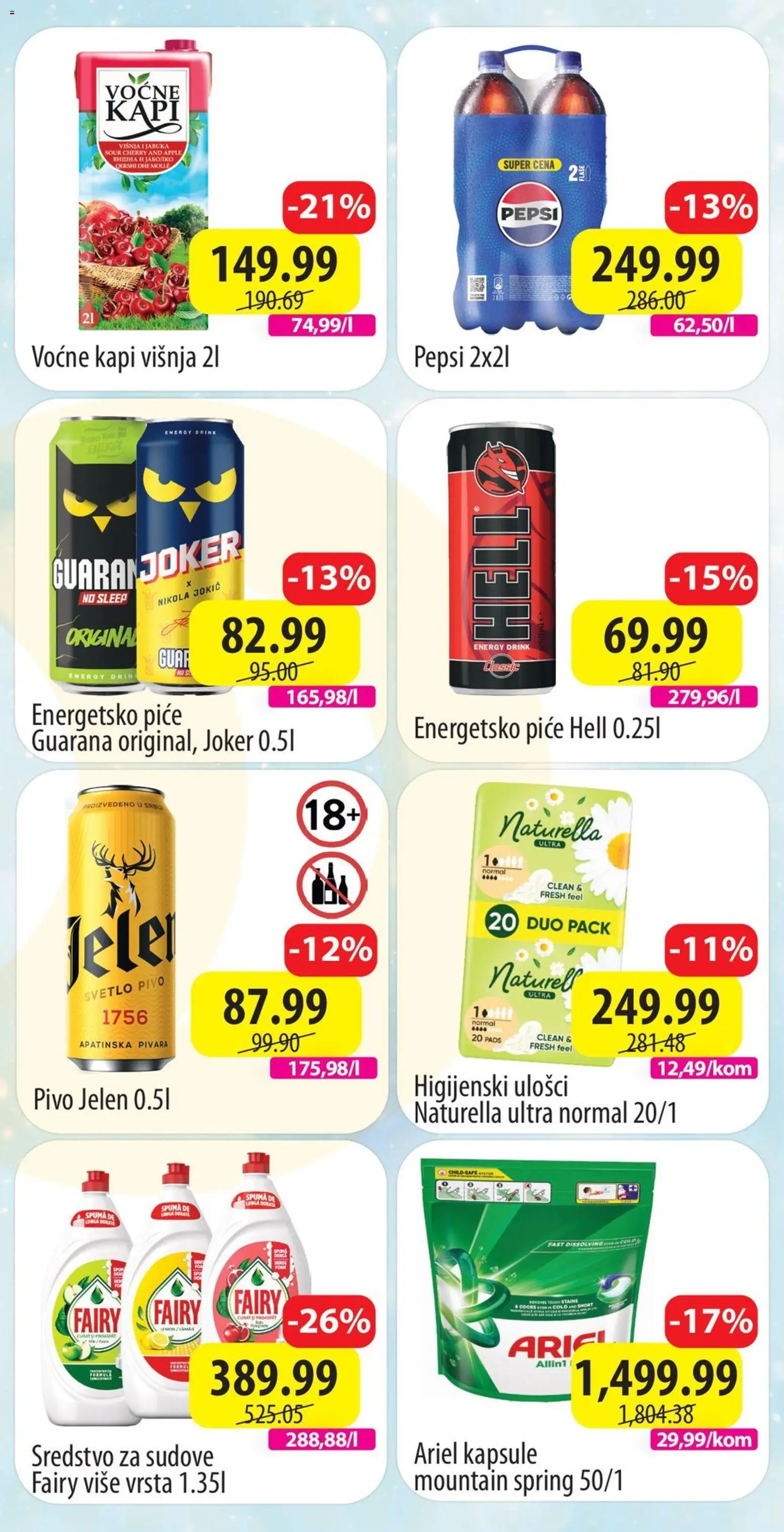 Senta Promet katalog - važi od 22.12.2025 | Strana: 3 | Proizvode: Kapsule, Višnja, Pivo, Pepsi