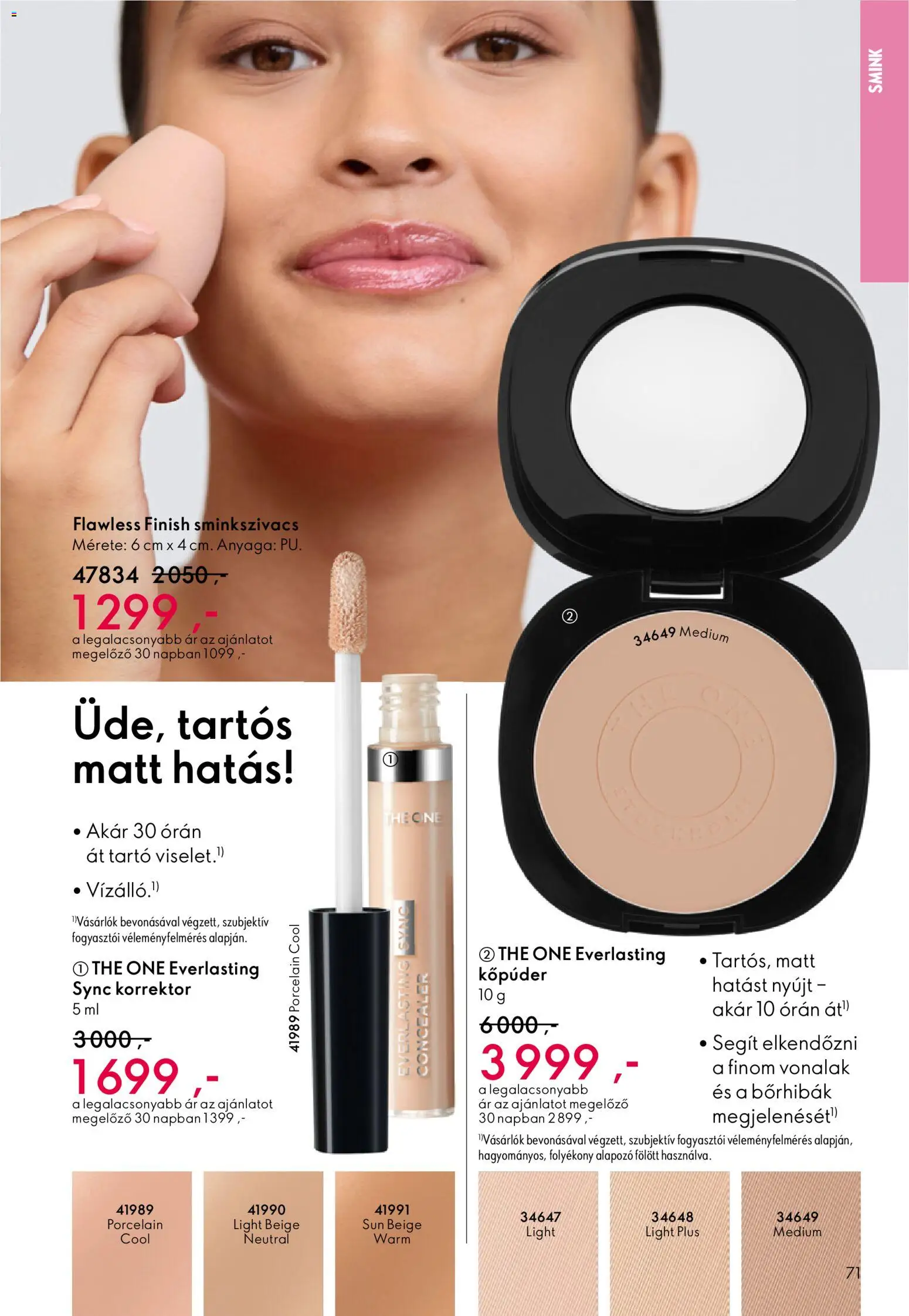 Oriflame akciós ujság - amely érvényes a következő dátumtól: 21.01.2026 | Oldal: 71 | Termékek: Korrektor, Smink, Alapozó, Sminkszivacs