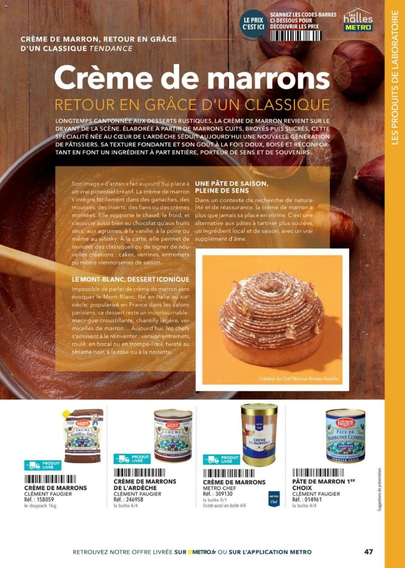 {H1} | Page: 47 | Produits: Chocolat, Pâtes, Livre, Crème