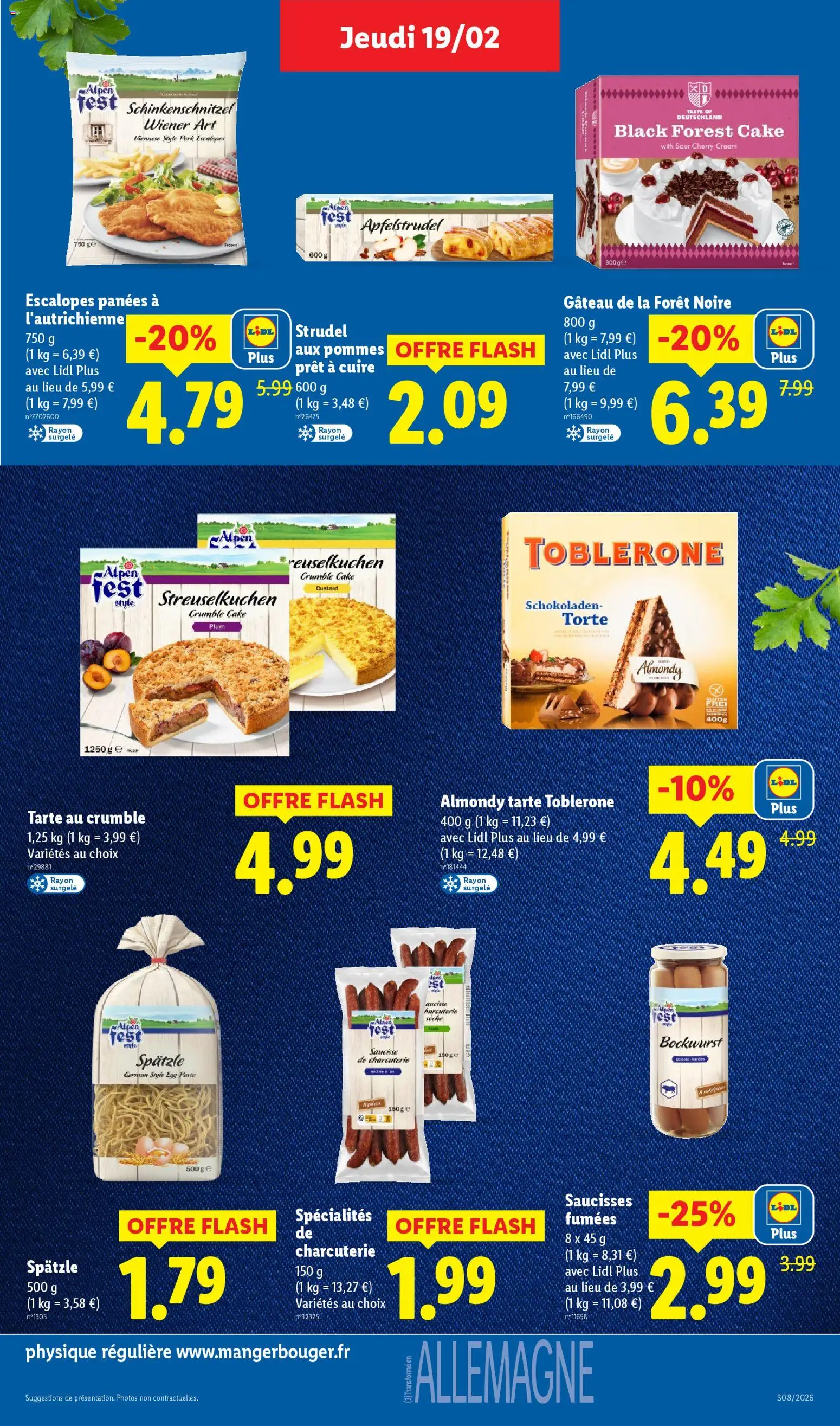 {H1} | Page: 25 | Produits: Toblerone, Saucisse, Pommes