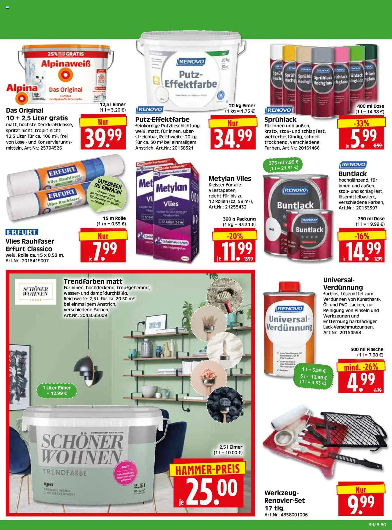 HERKULES Bau & Garten – gültig ab 22.09.2025 | Seite: 8 | Produkte: Öl, Wasser