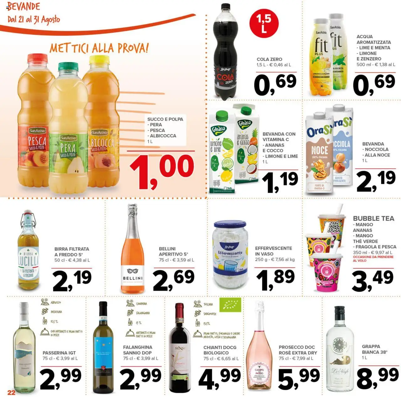 Volantino Todis del 21.08.2025 | Pagina: 22 | Prodotti: Limone, Mango, Pesca, Cocco