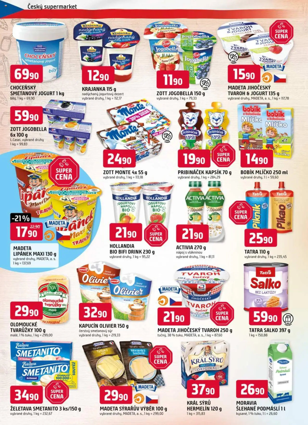 Trefa leták od 18.06.2025 | Strana: 4 | Produkty: Lipánek, Čokoláda, Pribináček, Panna cotta