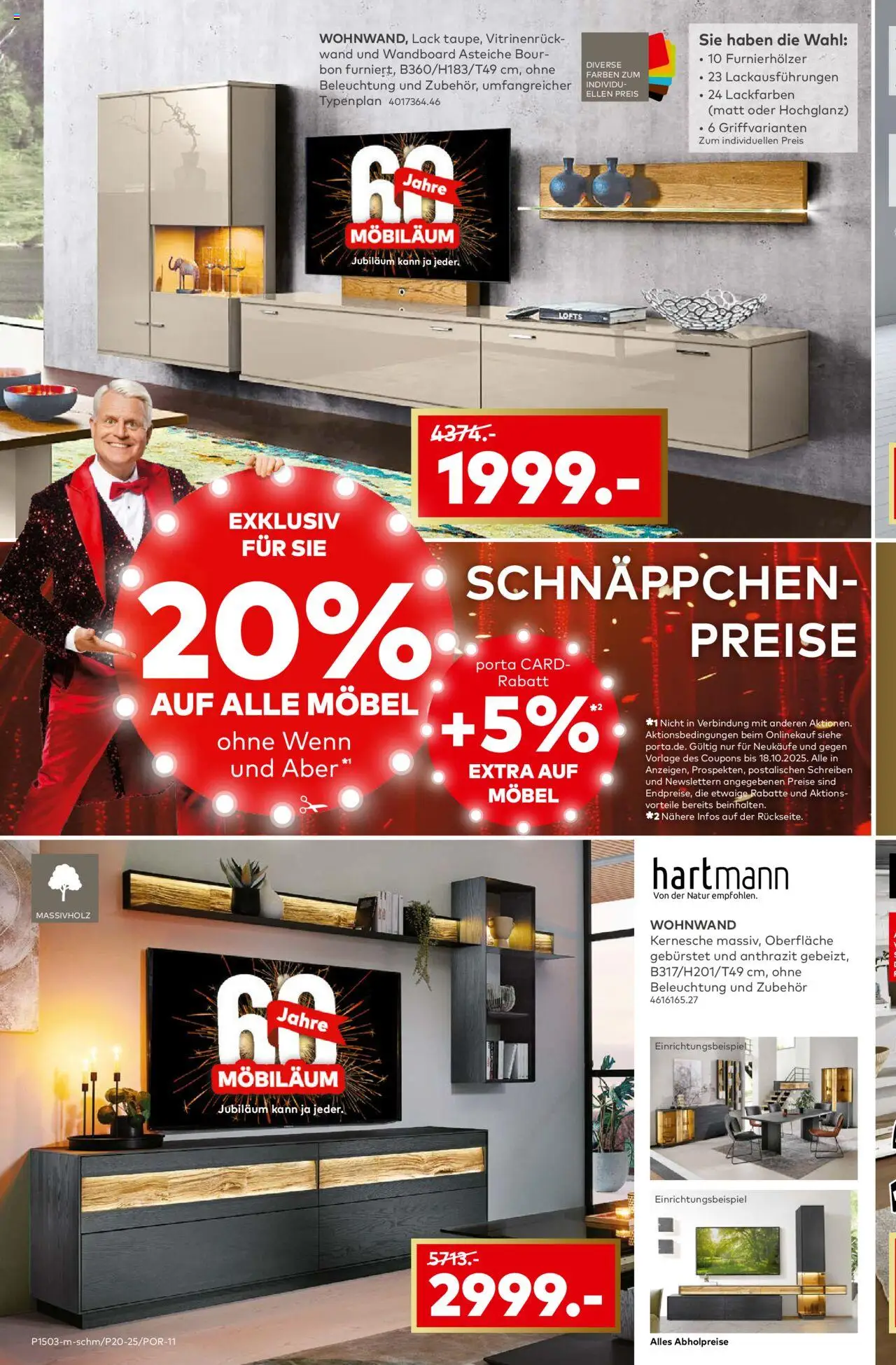 Porta! Möbiläum Neuwied – gültig ab 05.10.2025 | Seite: 8 | Produkte: Wohnwand, Wandboard