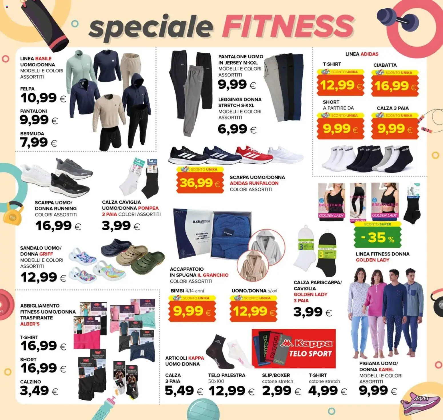 Volantino Oasi del 07.04.2026 | Pagina: 23 | Prodotti: Spugna, Leggings, Accappatoio, Bermuda