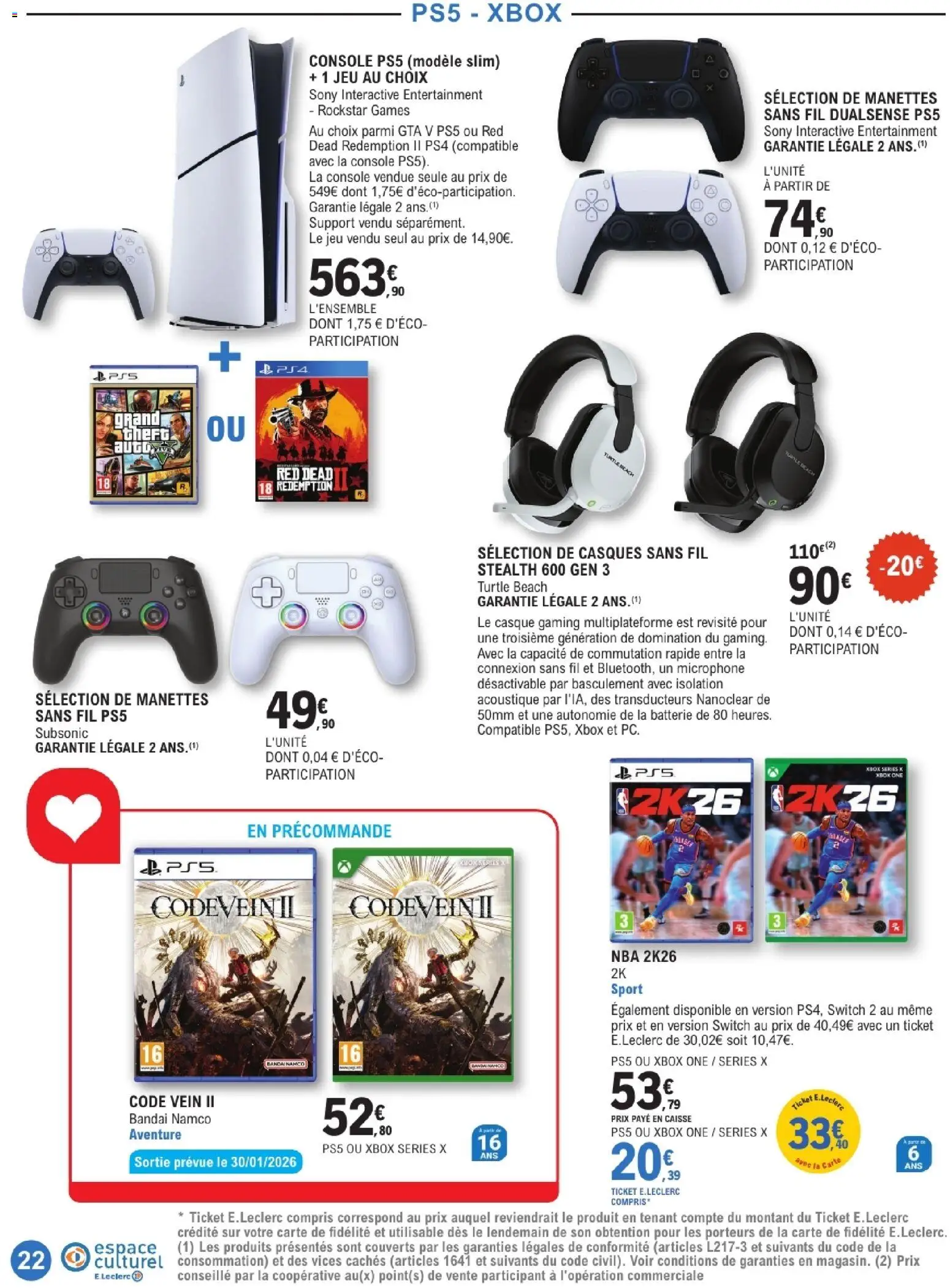 {H1} | Page: 22 | Produits: Vidéo, Xbox, Batterie, Thé