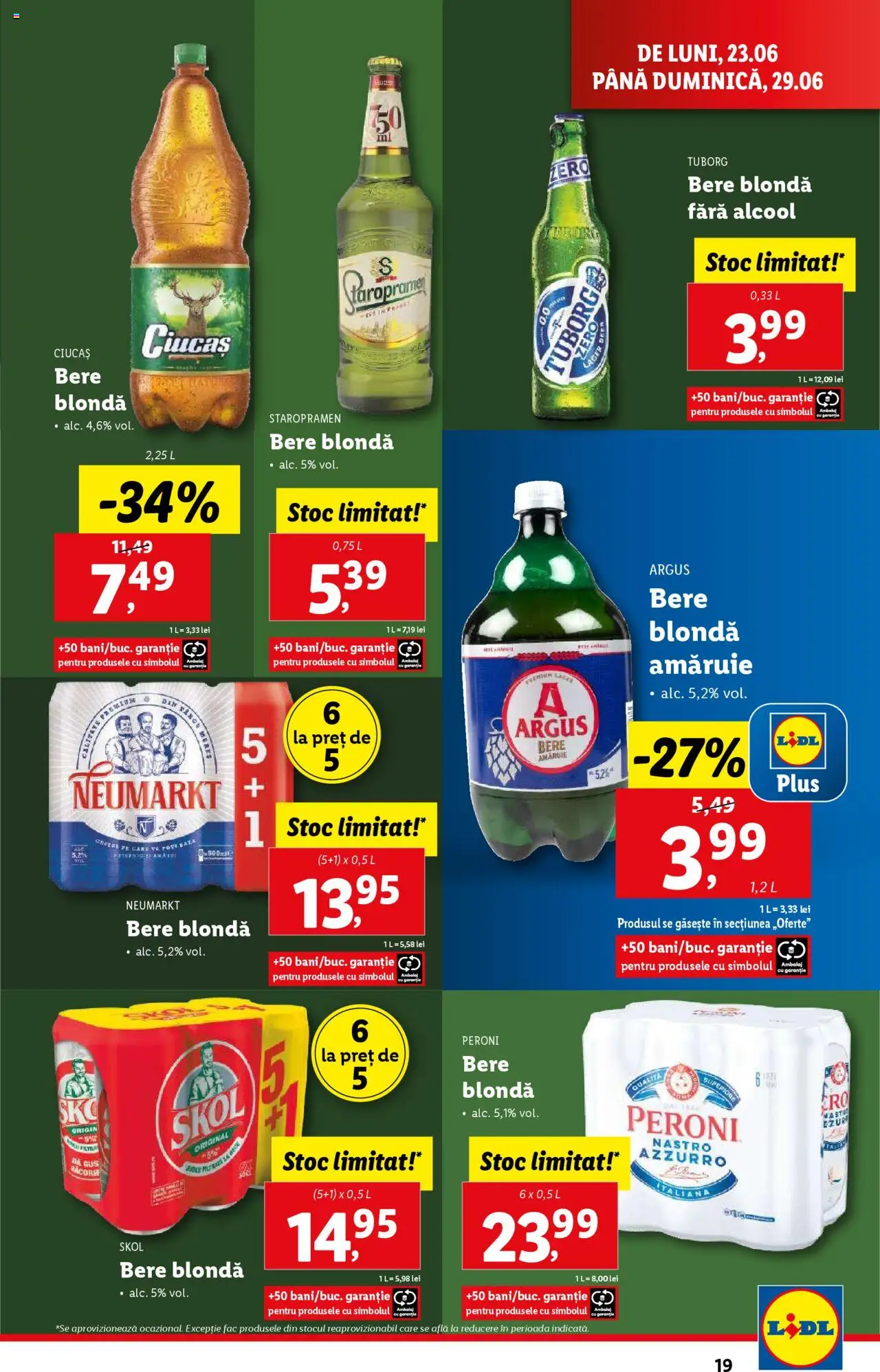 Catalog Lidl – valabil de la 23.06.2025 | Pagină: 19 | Produse: Bere