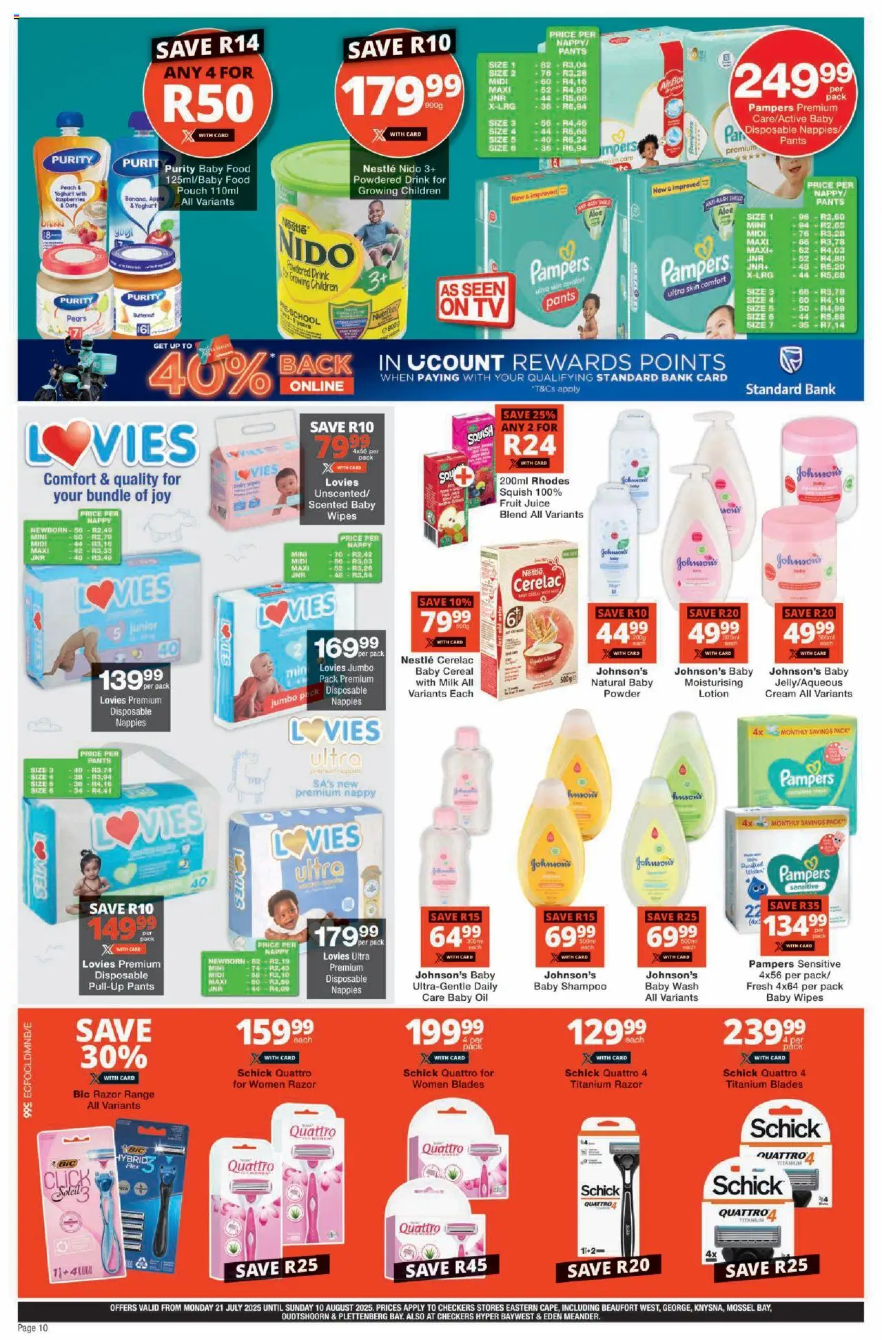 Checkers Eastern Cape - July Month-End Promotion │ valid from 21.07.2025 | Page: 10 | Products: Raspberries, Yoghurt, Juice, Powder