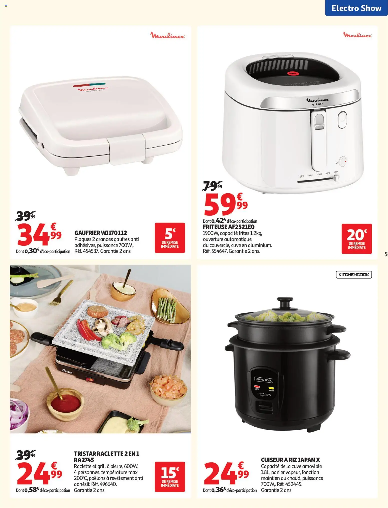 {H1} | Page: 5 | Produits: Grill, Friteuse, Panier, Riz