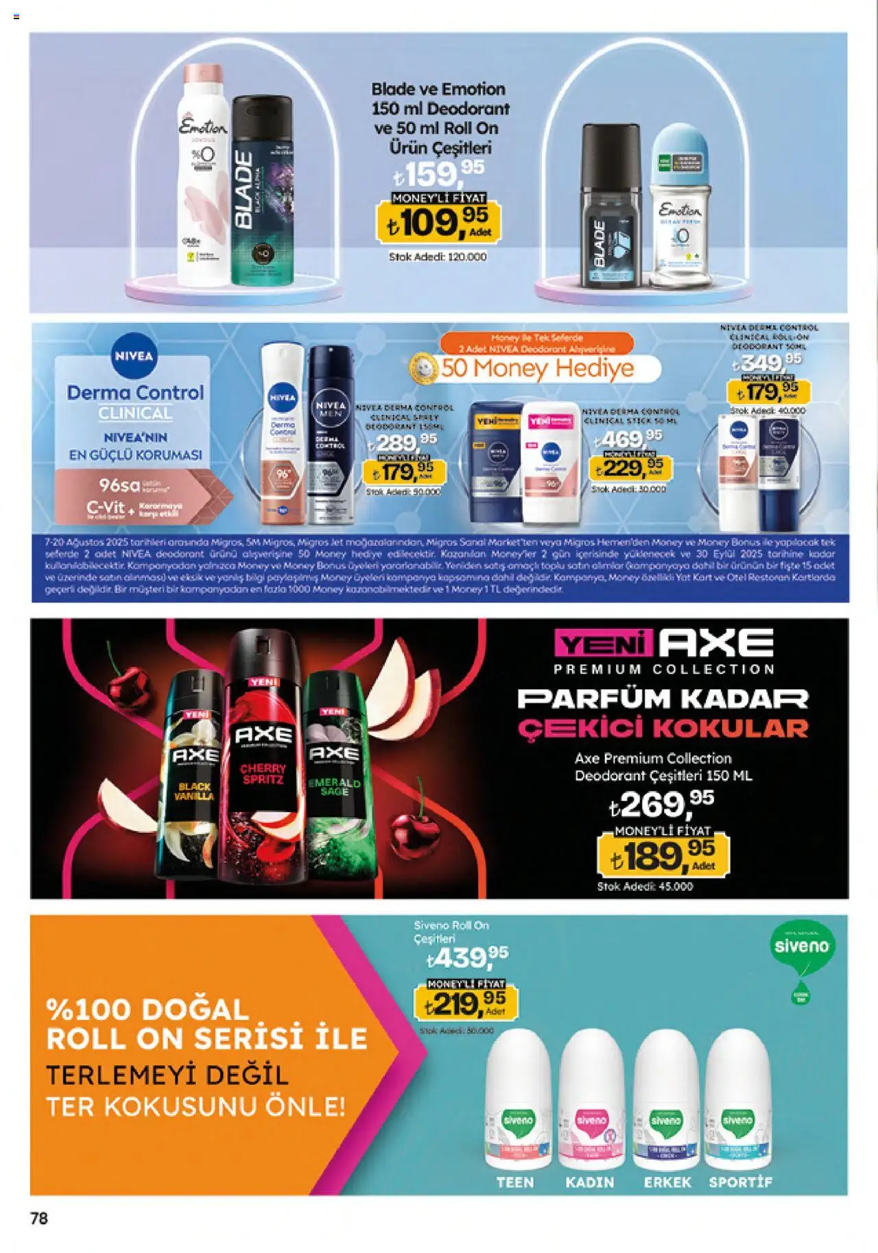Migros Katalog - Migroskop - 07.08.2025 tarihinden itibaren geçerlidir | Sayfa: 78 | Ürünler: Deodorant, Parfüm