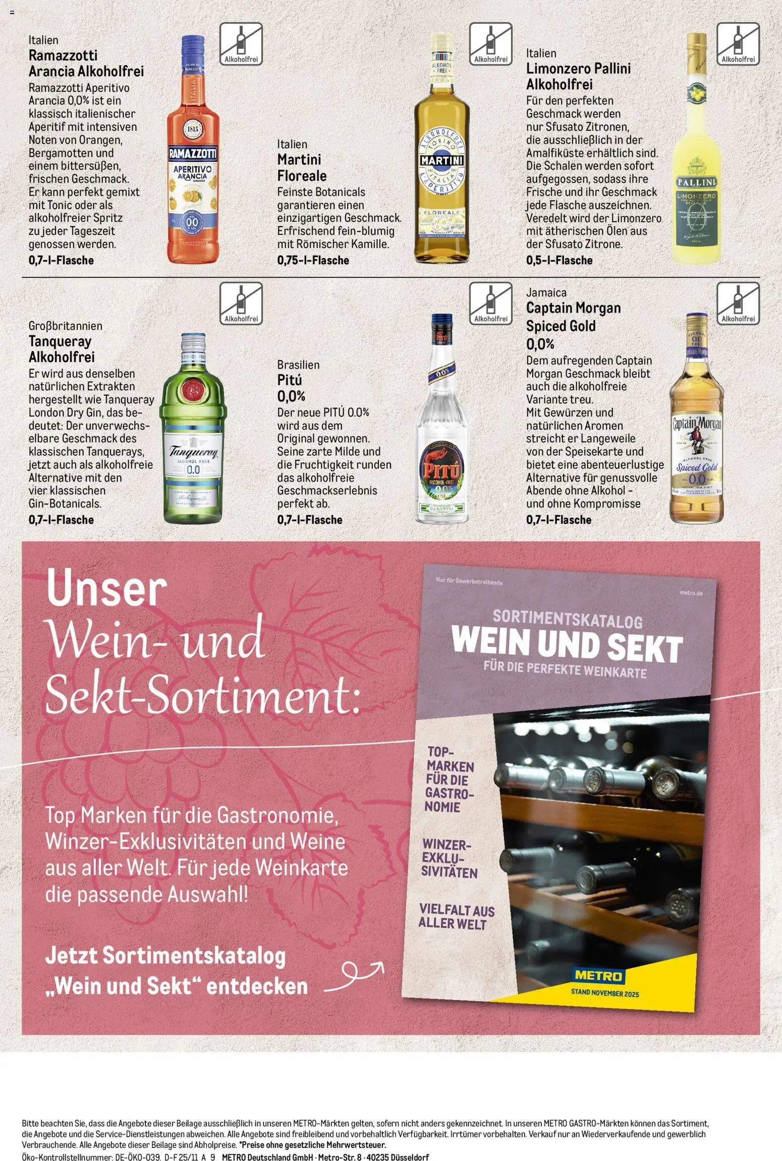 Metro - Spirituosen Sortiment – gültig ab 01.12.2025 | Seite: 26 | Produkte: Top, Martini, Sekt, Wein