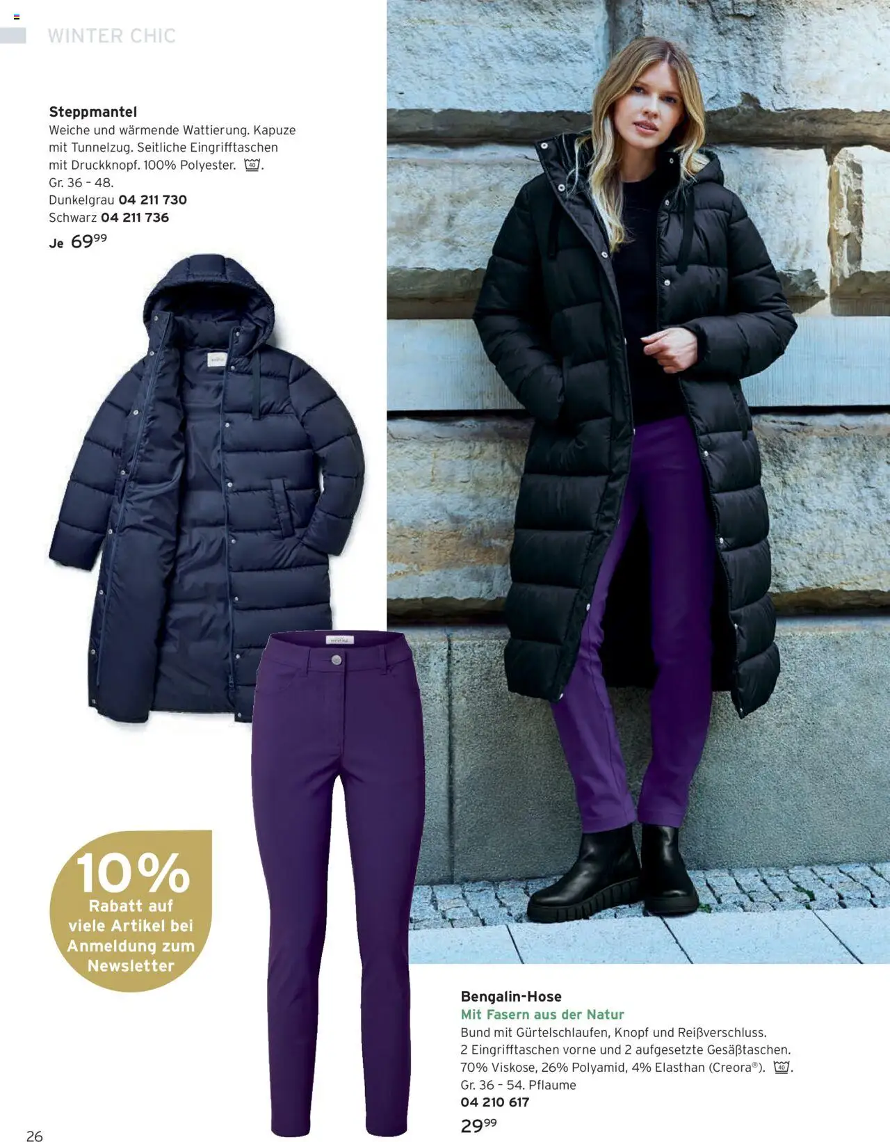 Angebote Tchibo – gültig ab 01.10.2025 | Seite: 26 | Produkte: Steppmantel