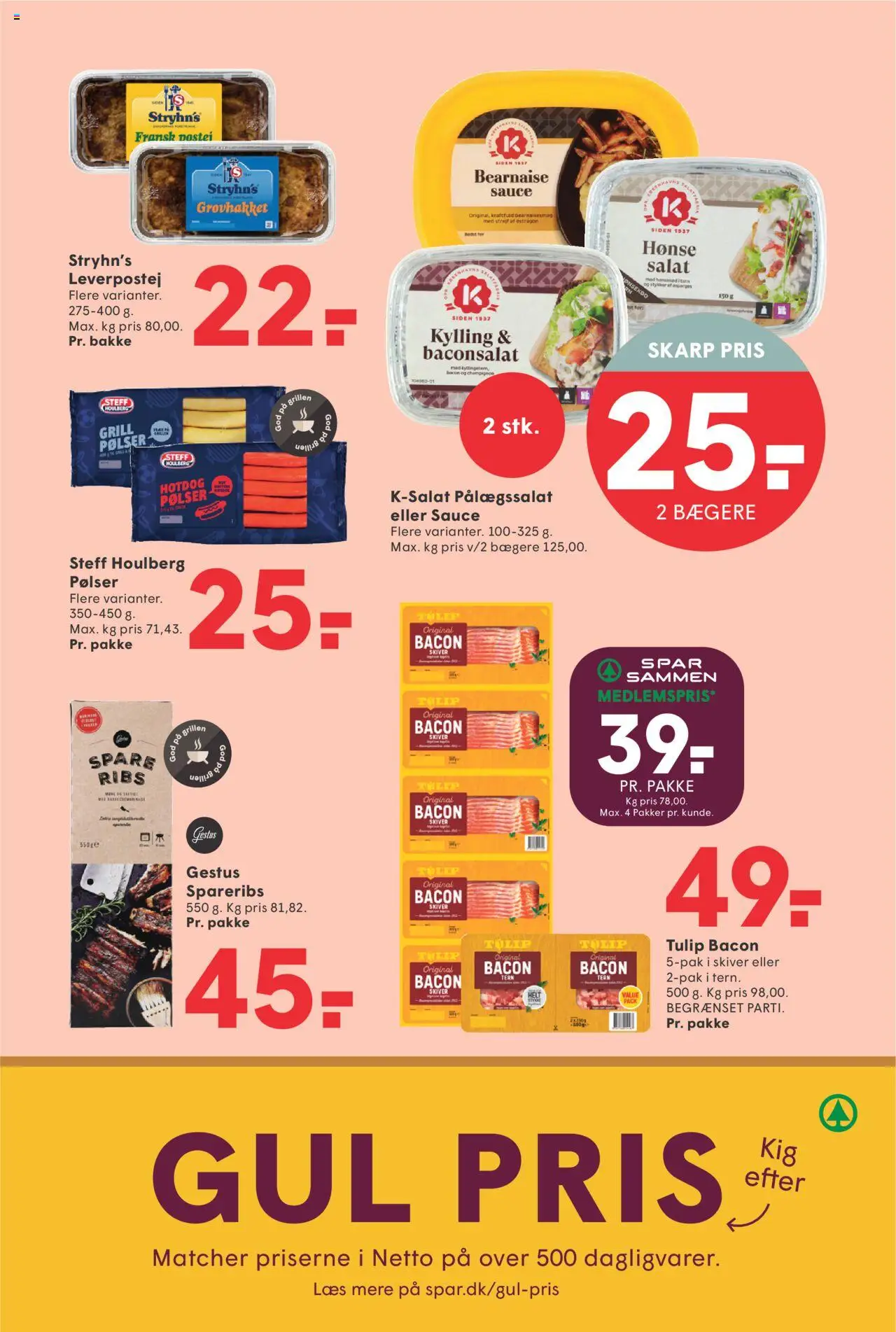 Spar Tilbudsavis gyldig fra 15.08.2025 | Side: 8 | Produkter: Pølser, Salat, Leverpostej, Bacon