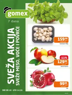 Gomex katalog - pregled Gomex kataloga - važi od 08.10.2025 | Strana: 2 | Proizvode: Šampinjoni