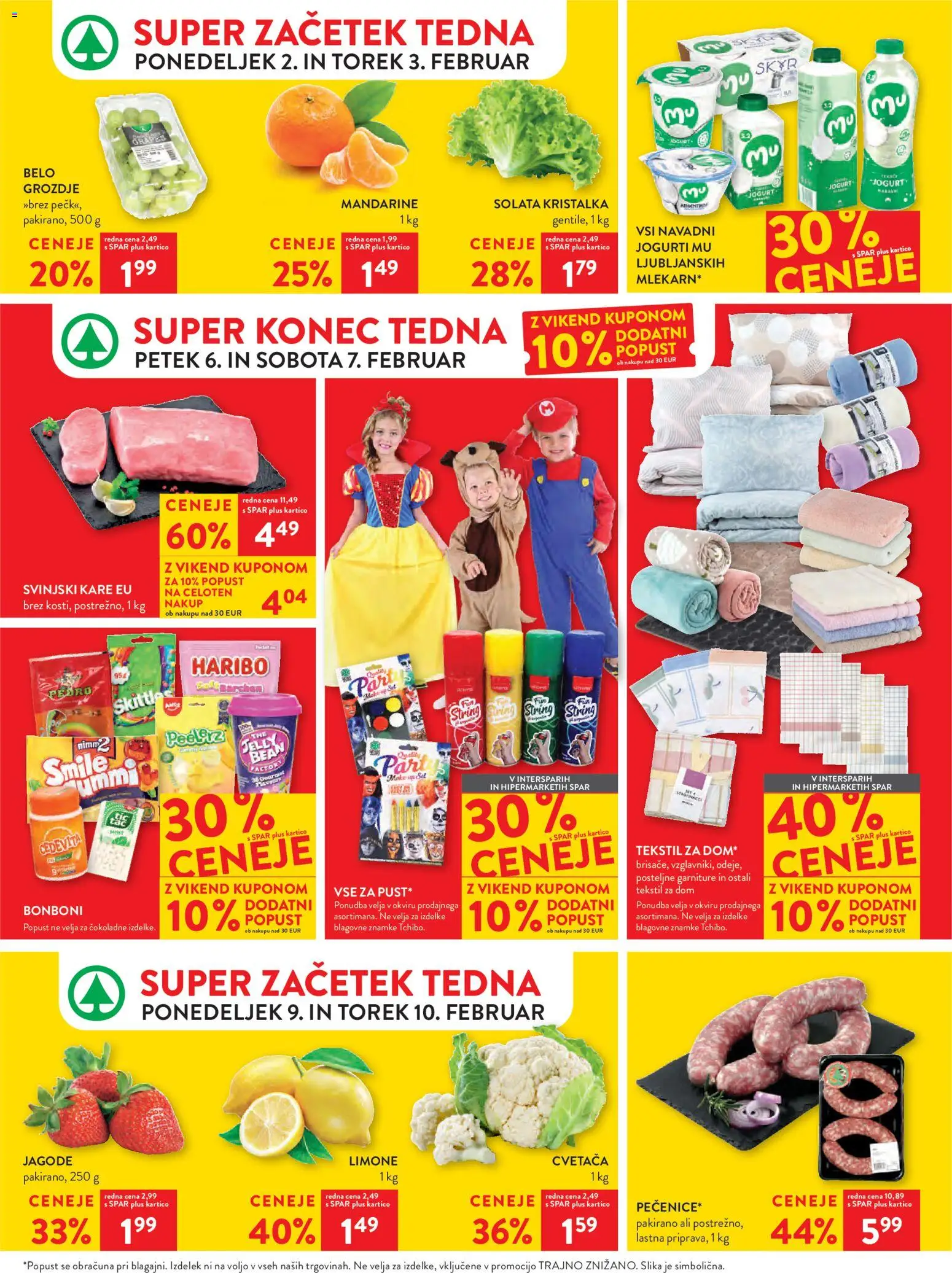 Novi Spar katalog ponudbe – veljaven od 04.02.2026 | Stran: 44 | Izdelki: Grozdje, Jagode, Mandarine, Solata