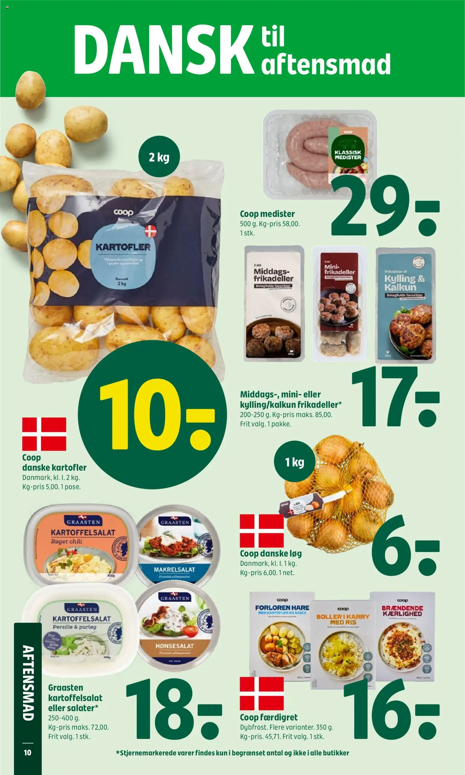 Coop 365 tilbudsavis – gyldig fra 16.04.2026 | Side: 10 | Produkter: Kartoffelsalat, Ris, Løg, Frikadeller