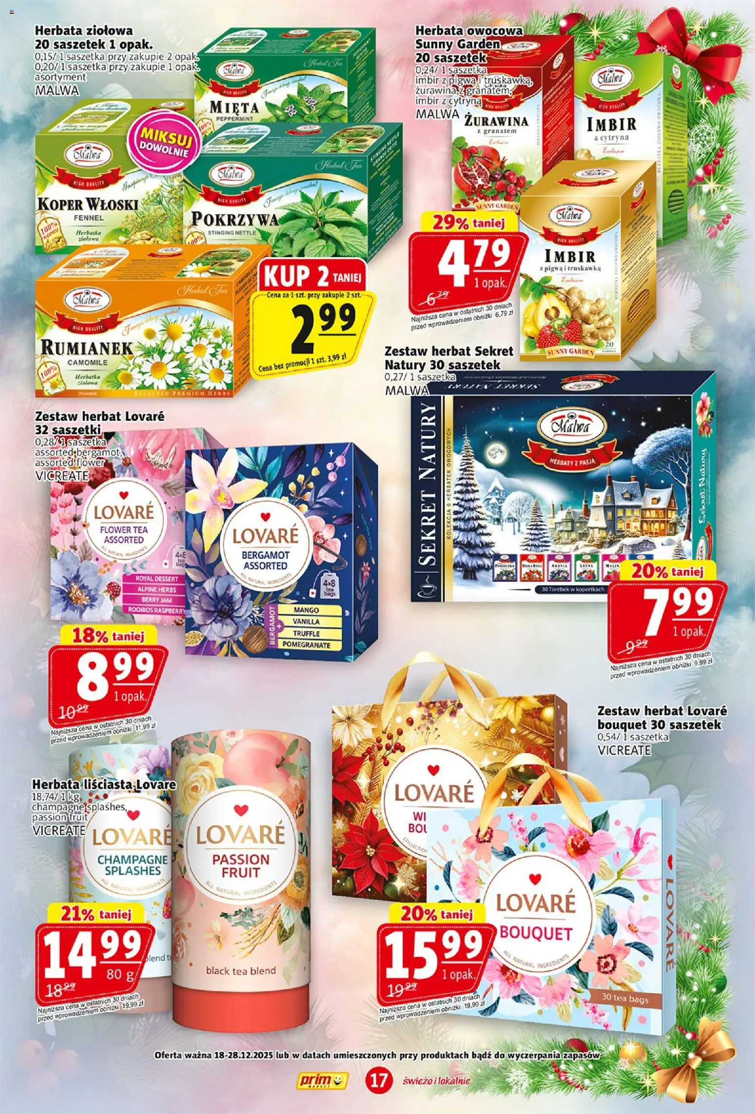 Prim Market Gazetka od 18.12.2025 | Strona: 17 | Produkty: Imbir, Herbata liściasta, Mięta, Champagne