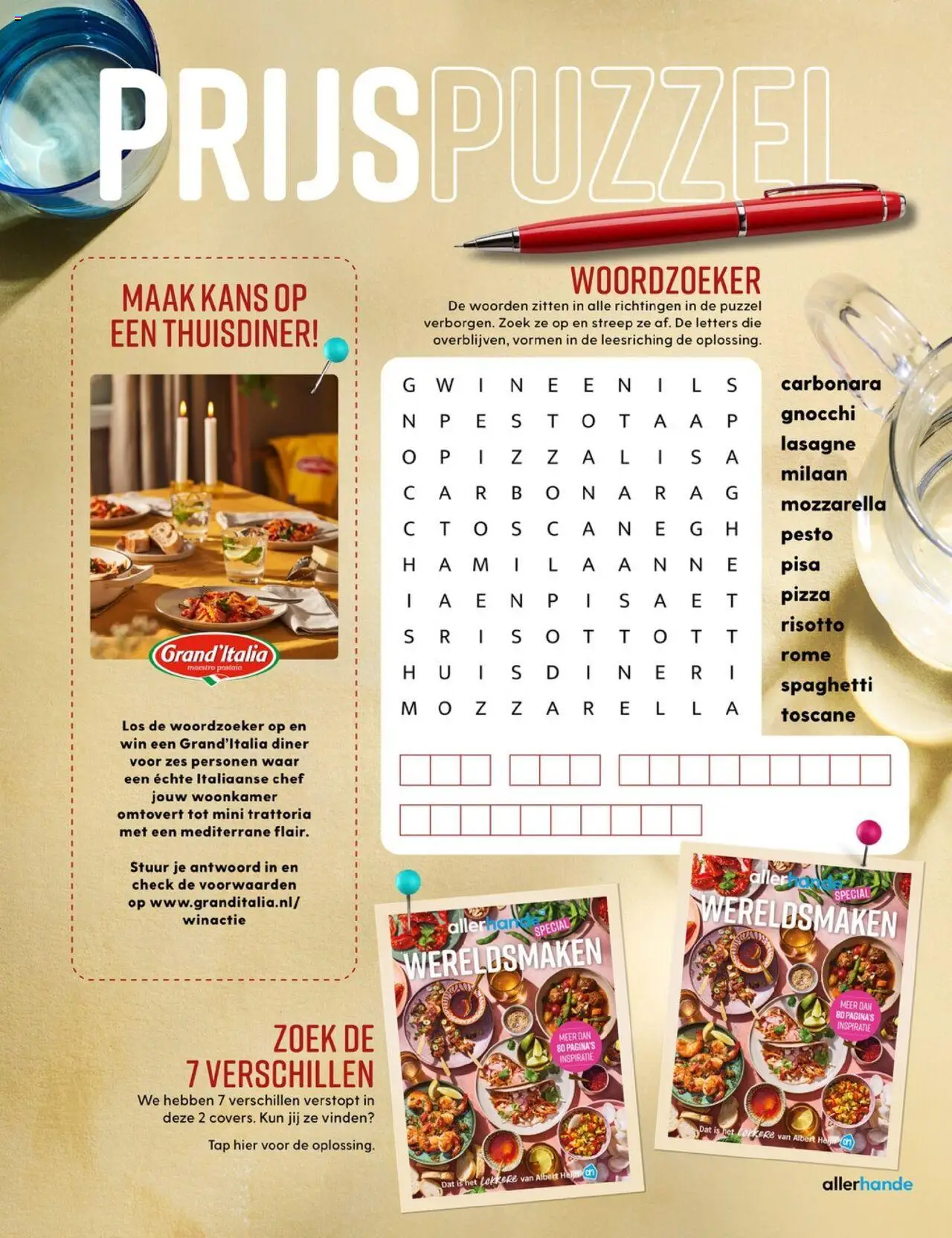 {H1} | Pagina: 25 | Producten: Puzzel, Pizza, Lasagne, Mozzarella