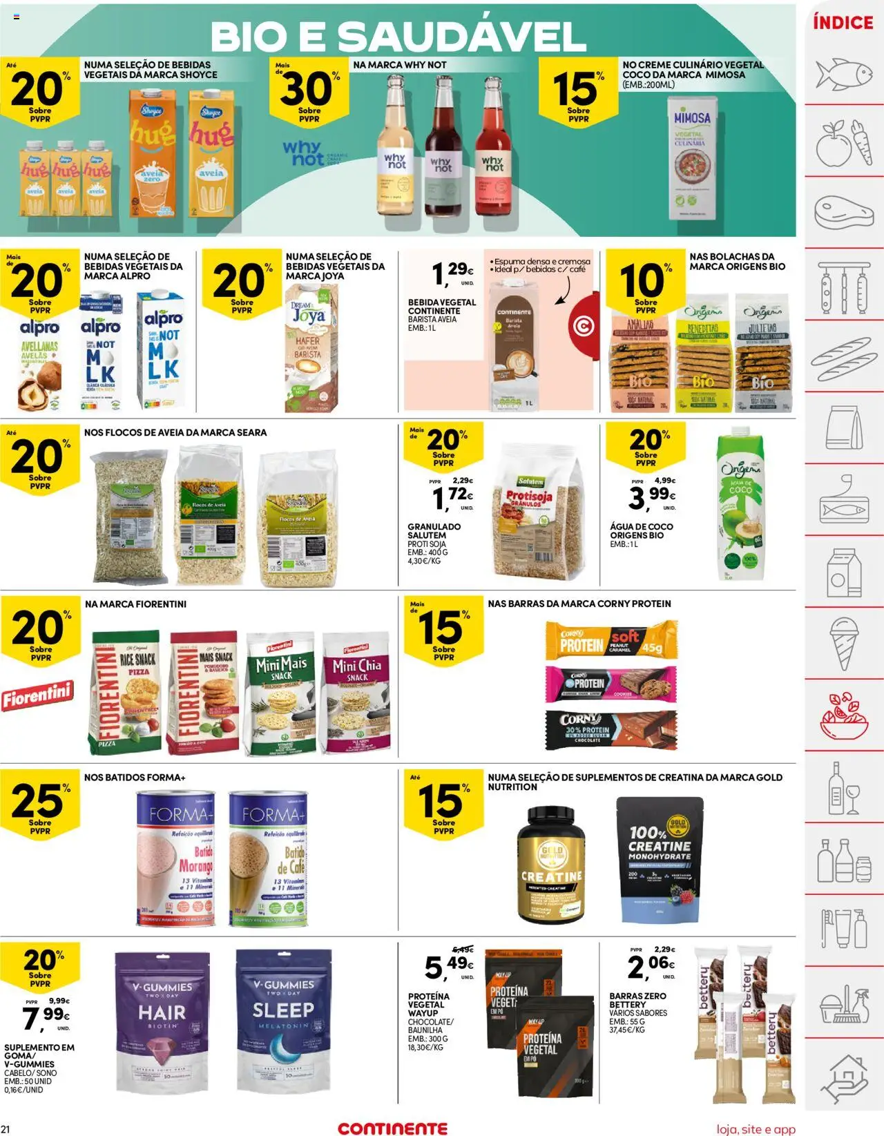 Continente folheto │ válido de 07.10.2025 | Página: 21 | Produtos: Soja, Areia, Pizza, Proteina