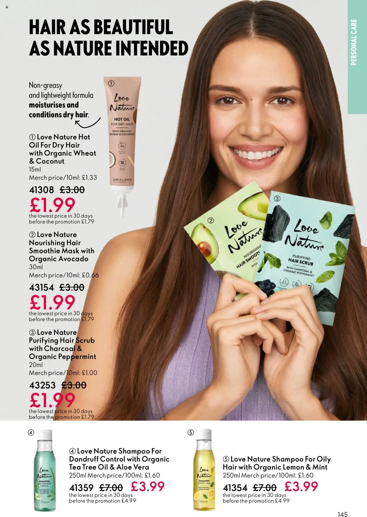 {H1} | Page: 145 | Products: Shampoo, Oil, Smoothie, Coconut