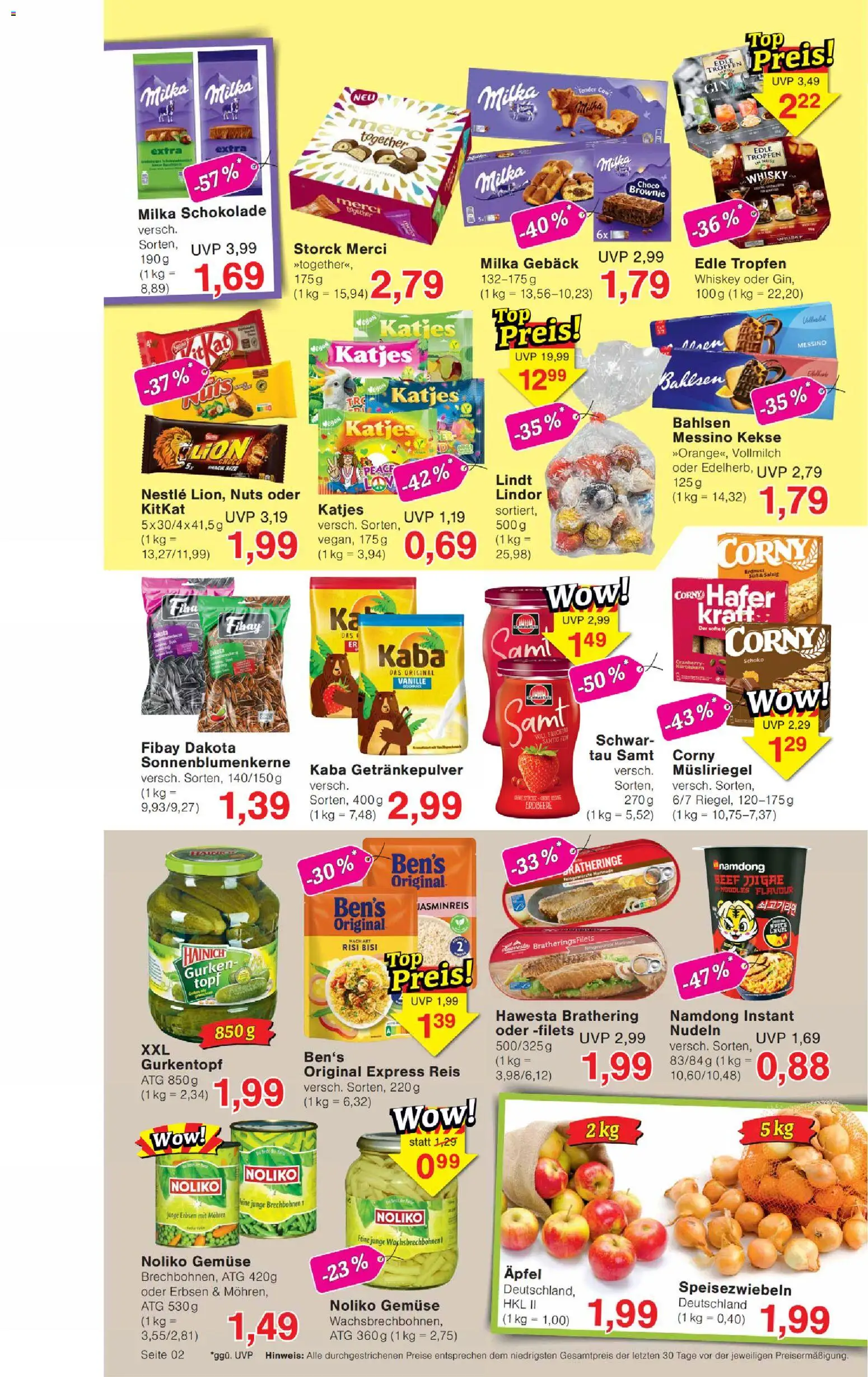 Wiglo Wunderland Prospekt 	 – gültig ab 20.04.2026 | Seite: 2 | Produkte: Merci, Jasminreis, Milka schokolade, Lindt