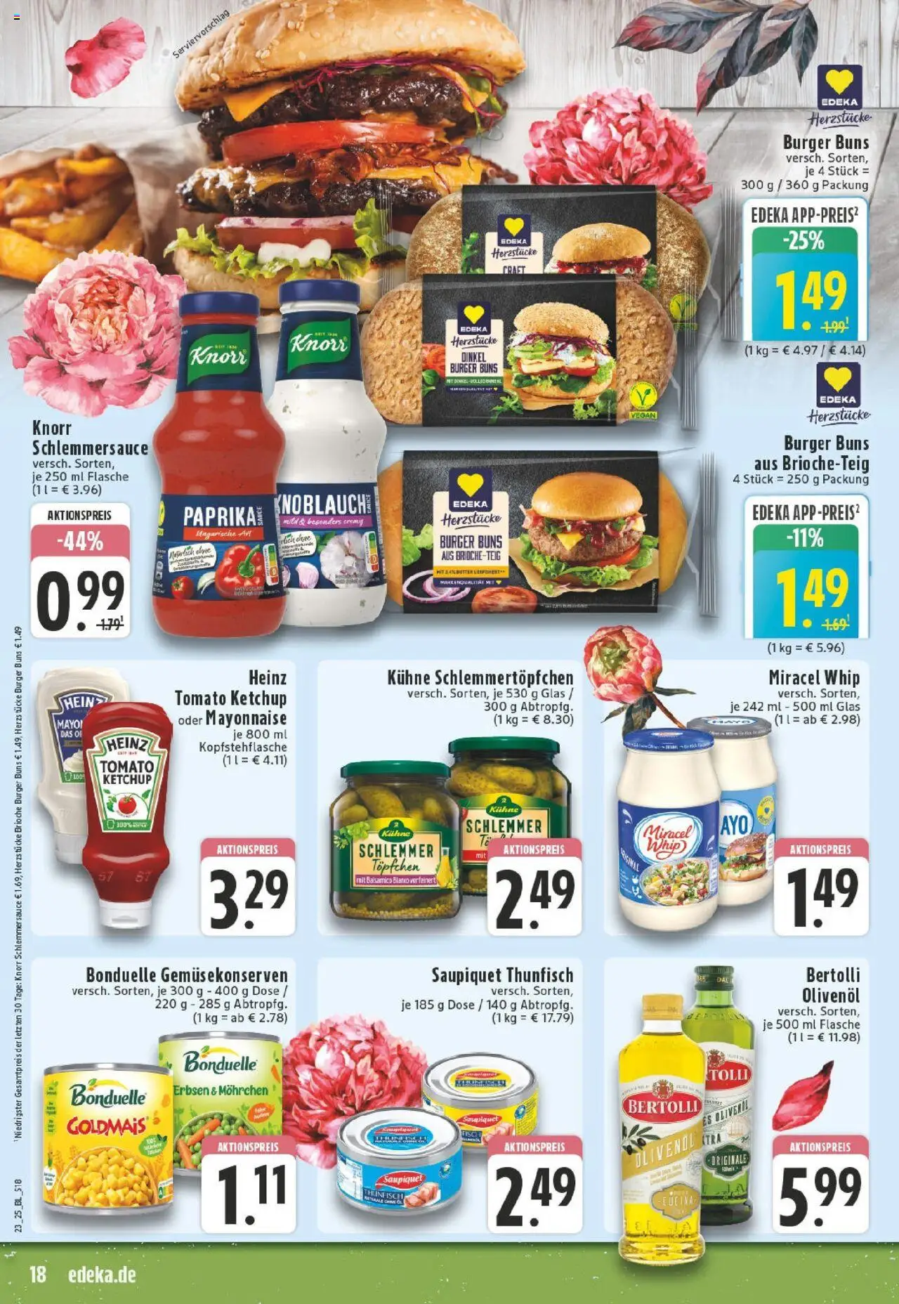 Edeka prospekt Düsseldorf	 - gültig ab dem 01.06.2025 | Seite: 18 | Produkte: Butter, Bertolli olivenol, Paprika, Knoblauch