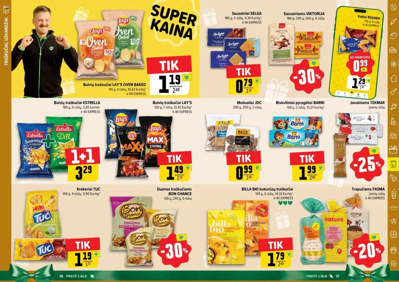 IKI akcijos nuo 20.10.2025 | Puslapis: 19 | Prekių: Sausainiai, Paprika, Vafliai, Traškučiai