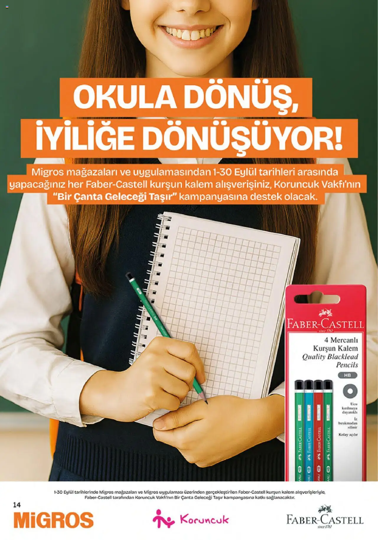 Migros Katalog - Migroskop - 11.09.2025 tarihinden itibaren geçerlidir | Sayfa: 14 | Ürünler: Kurşun kalem, Çanta