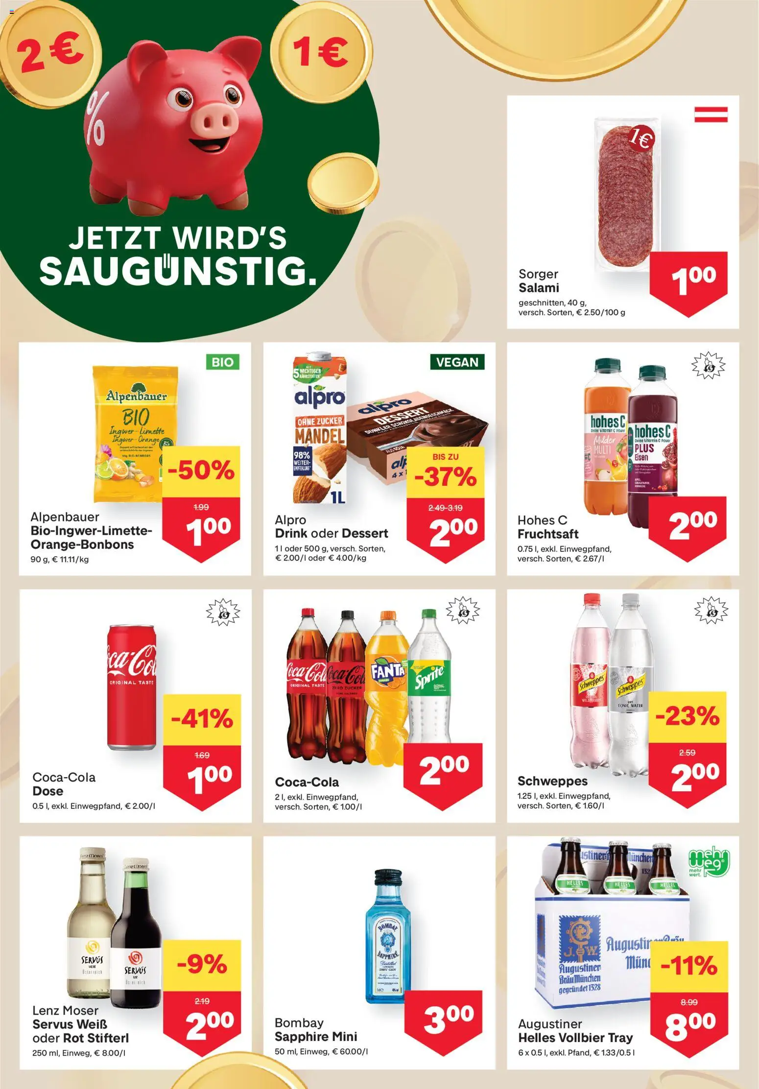 MPREIS Ober­österreich gültig ab 29.01.2026 | Seite: 6 | Produkte: Gin, Zucker, Limette, Salami