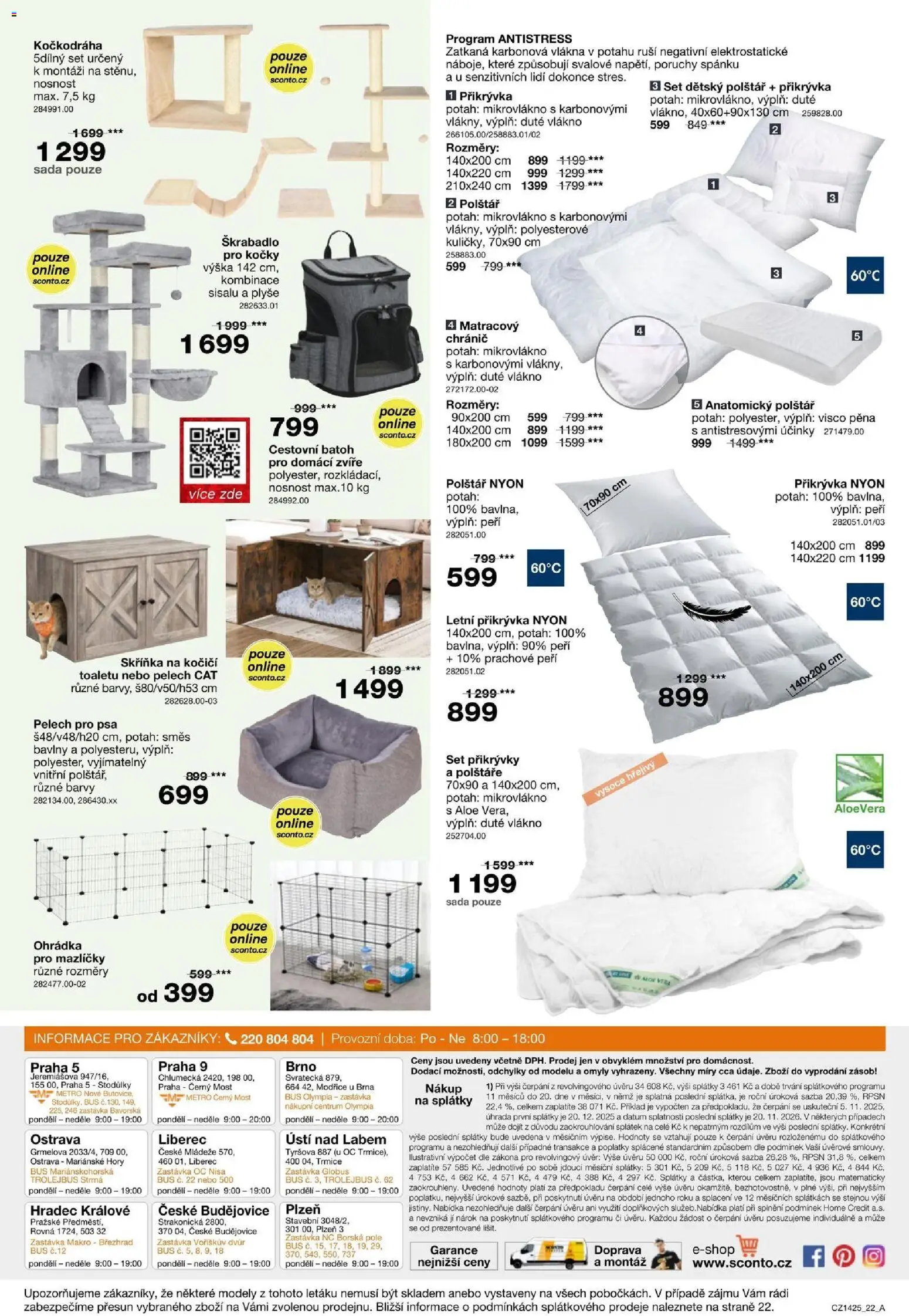 Sconto nábytek leták od 05.11.2025 | Strana: 22 | Produkty: Polštář, Přikrývka, Škrabadlo, Skříňka