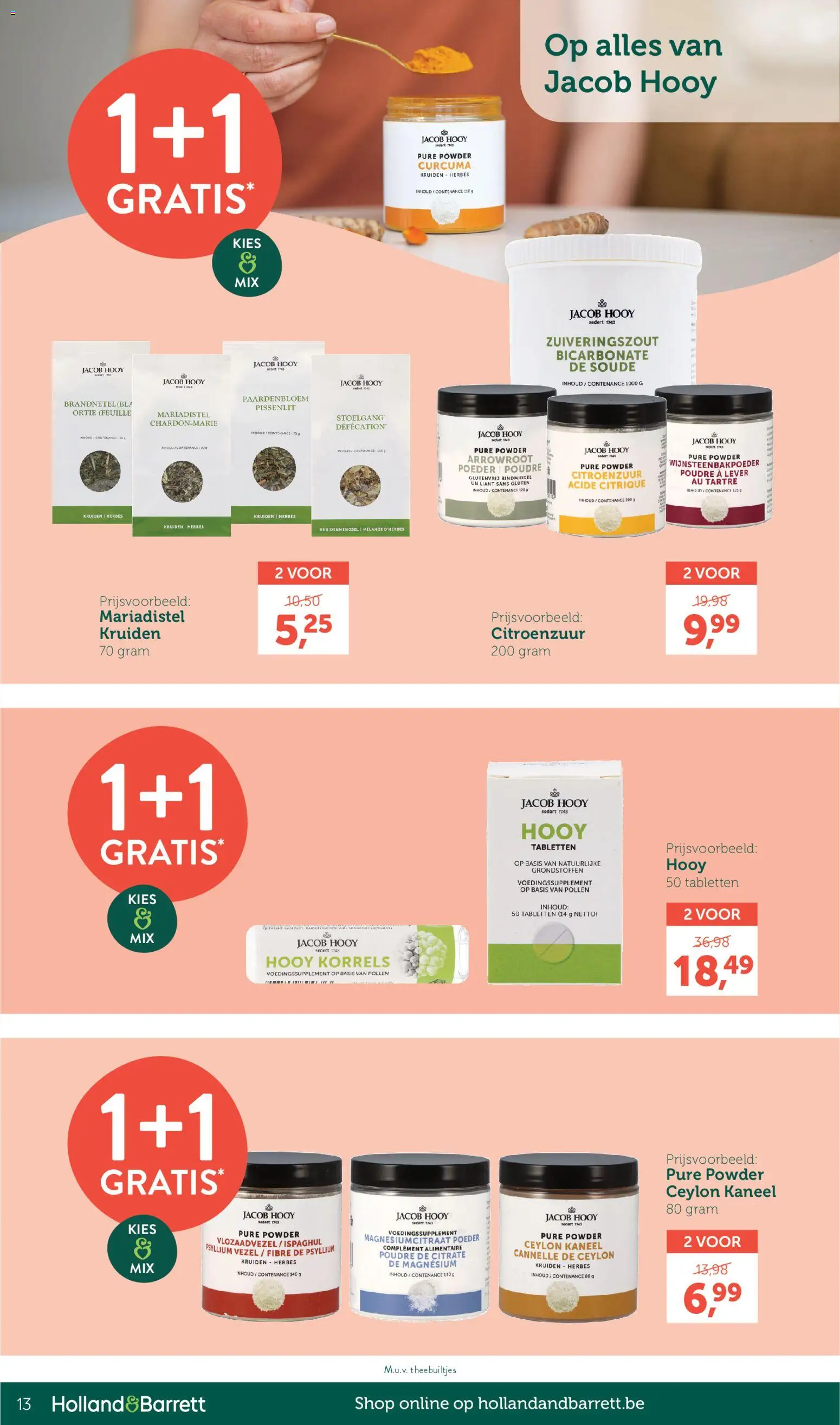 {H1} | Pagina: 13 | Producten: Kaneel, Citroenzuur, Poeder