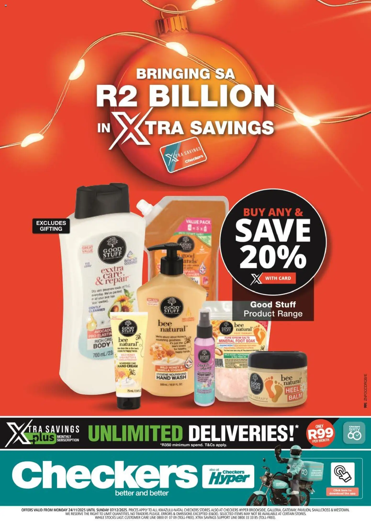 New Checkers catalogue – valid from 24.11.2025 | Page: 1 | Products: Butter, Tea, Cream, Hand cream