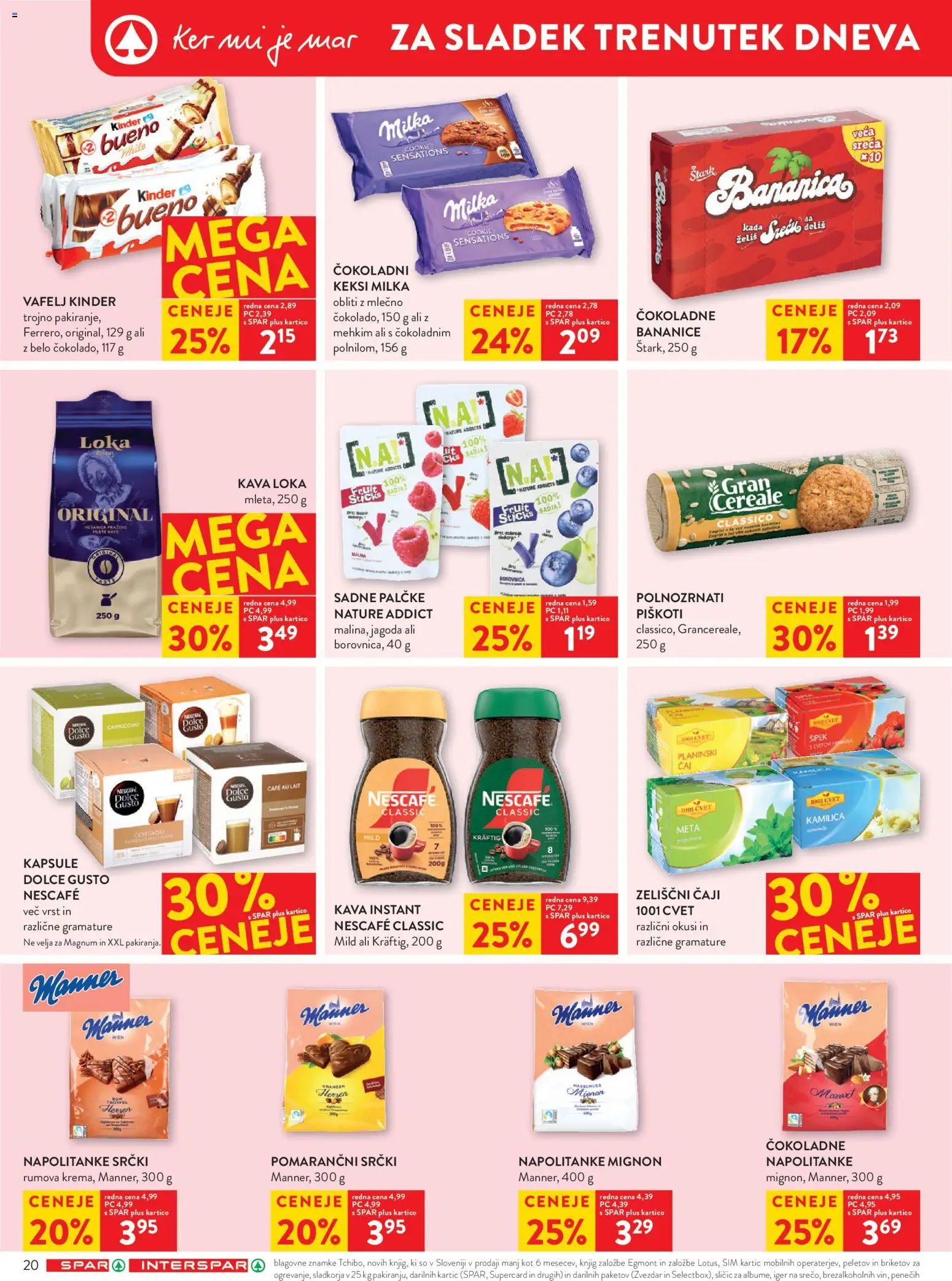 Novi Spar katalog ponudbe – veljaven od 04.03.2026 | Stran: 24 | Izdelki: Napolitanke, Keksi, Kava, Piskoti