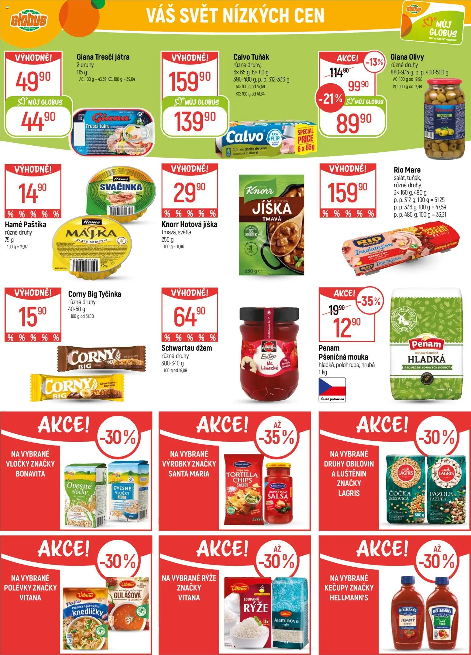 Globus leták - Opava od 14.01.2026 | Strana: 26 | Produkty: Džem, Rýže, Hellmann's, Mouka