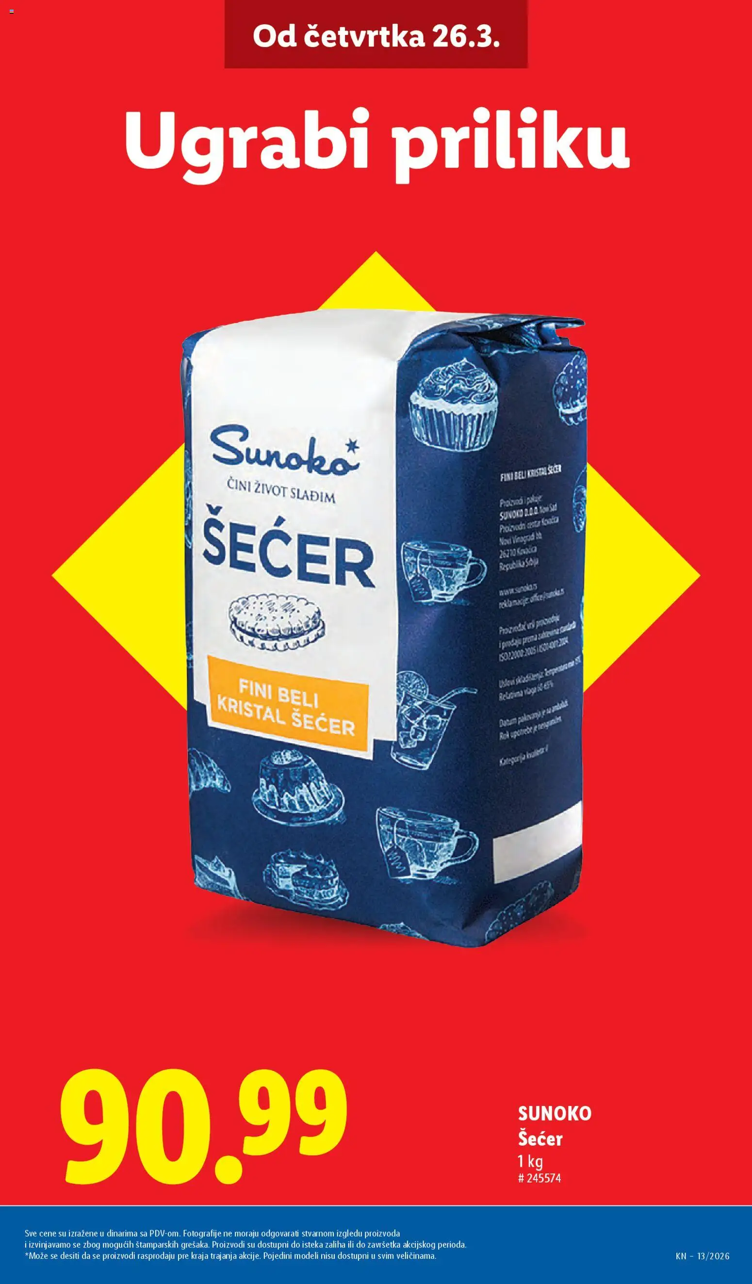 Lidl katalog - važi od 26.03.2026 | Strana: 11 | Proizvode: Šećer