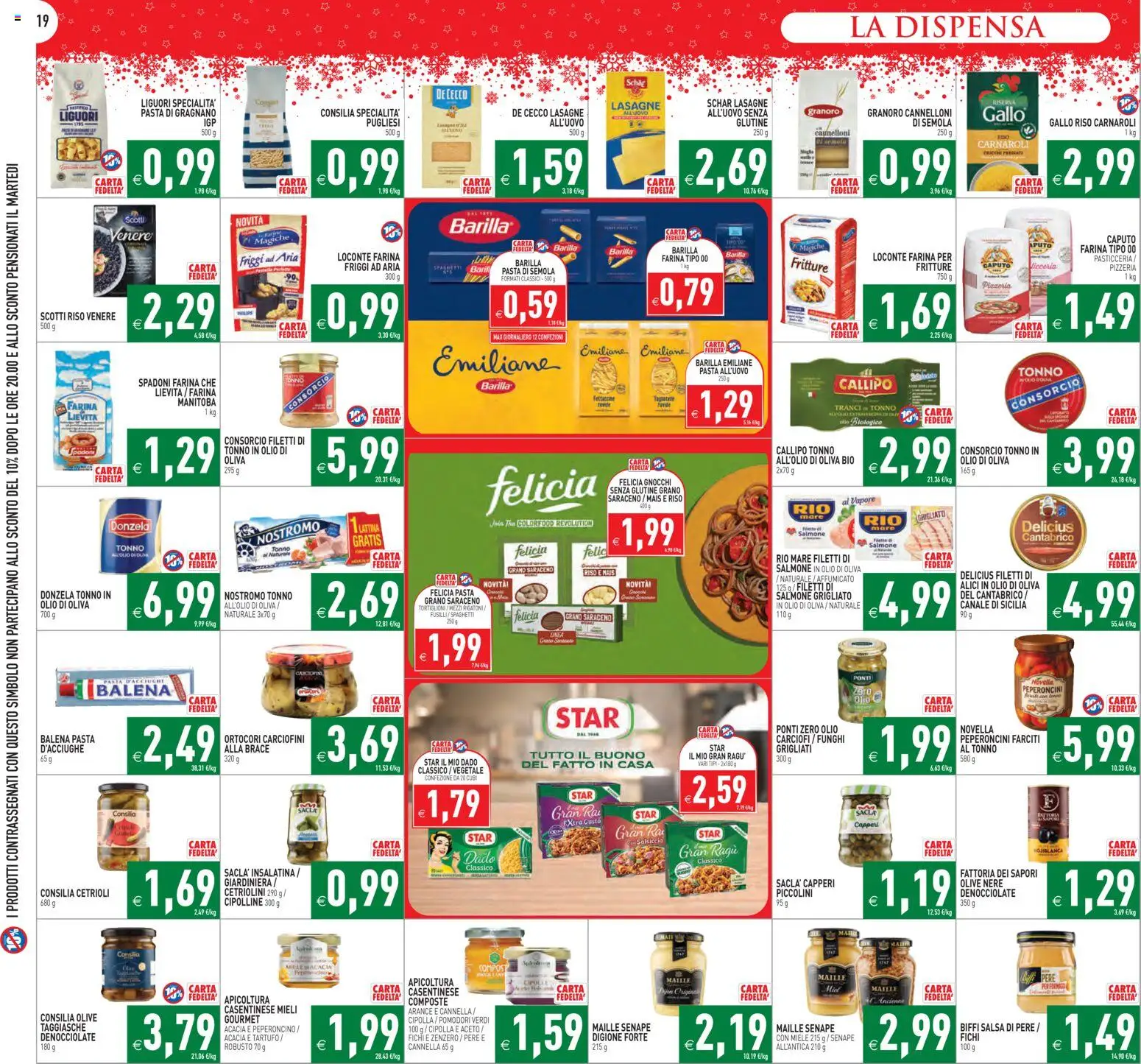 Volantino PIM Supermercati del 16.12.2025 | Pagina: 19 | Prodotti: Riso, Farina, Peperoncino, Aceto