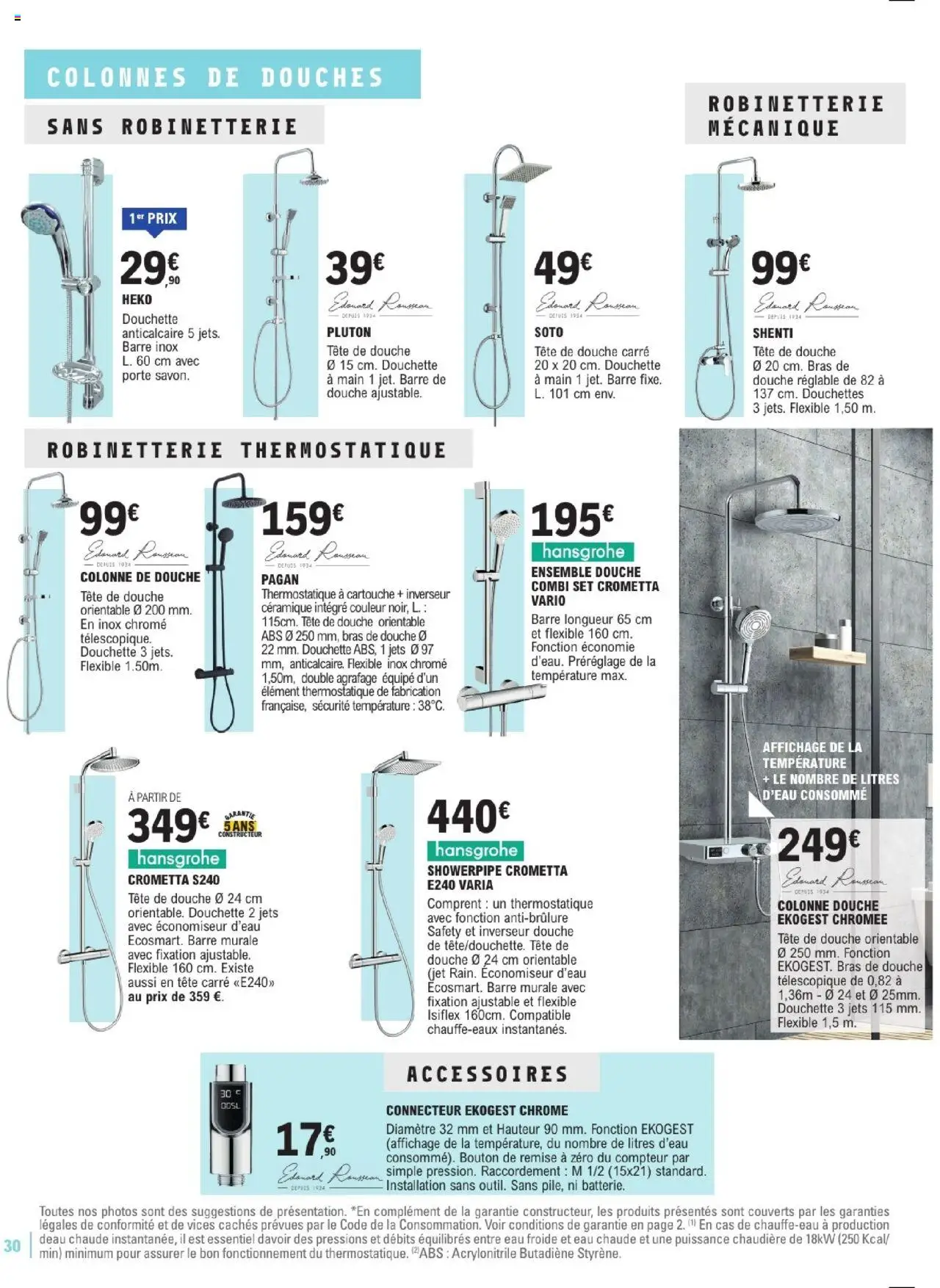  | Page: 30 | Produits: Porte, Batterie, Douche, Cartouche