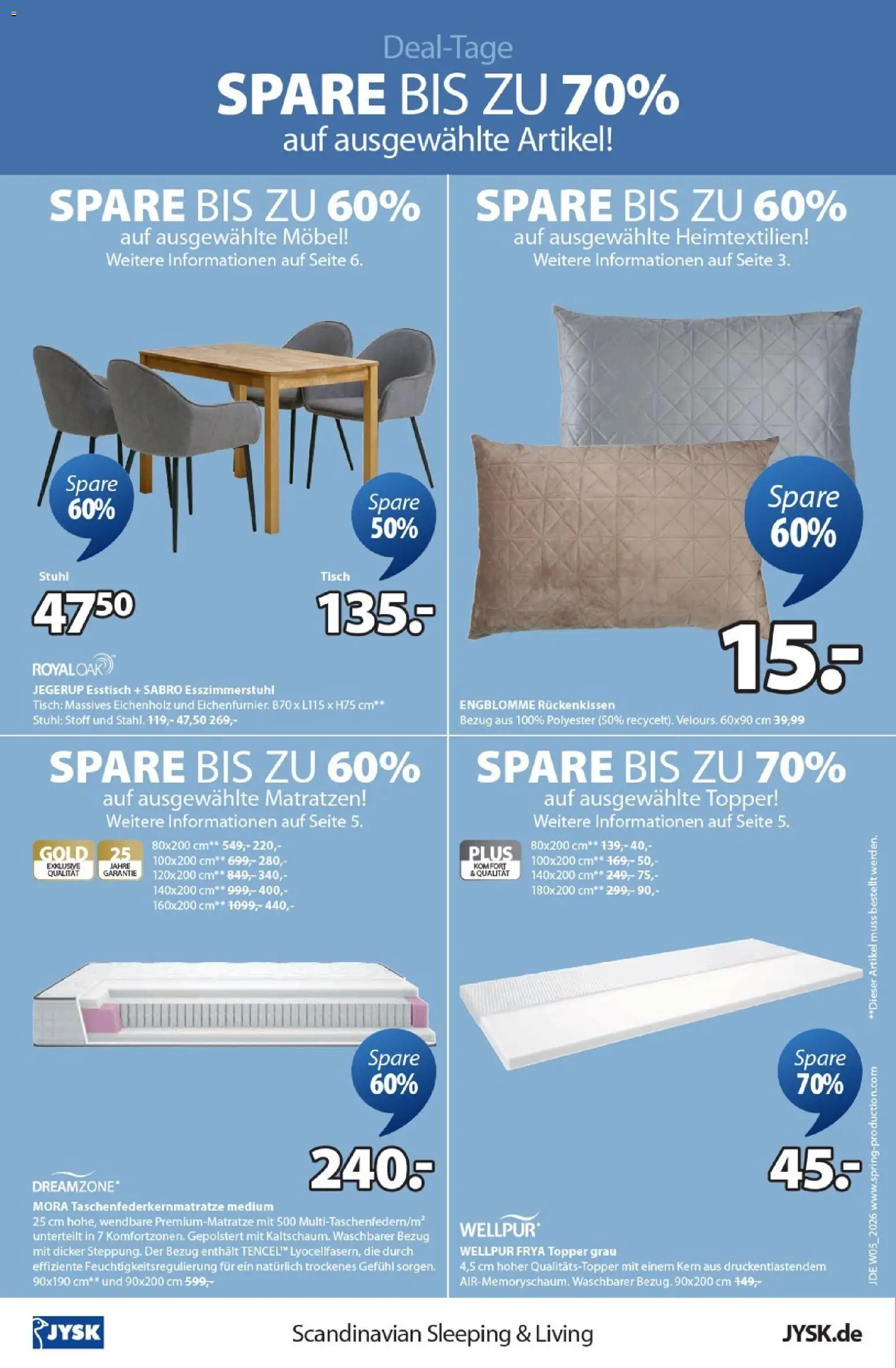 Prospekt JYSK – gültig ab 30.12.2025 | Seite: 8 | Produkte: Esstisch, Tisch, Stuhl, Topper