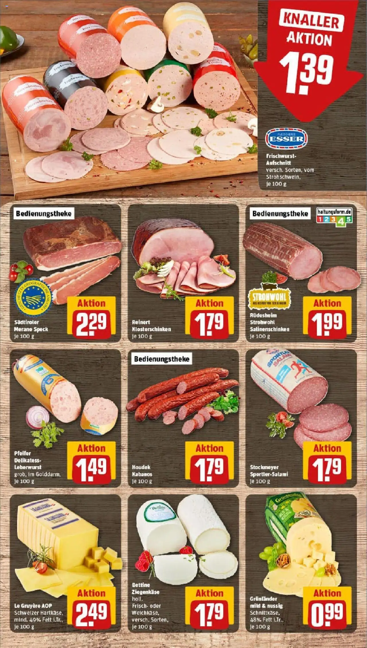 Rewe prospekt Duisburg / Wanheimerort	 – gültig ab 11.08.2025 | Seite: 9 | Produkte: Ziegenkäse, Grunlander, Salami