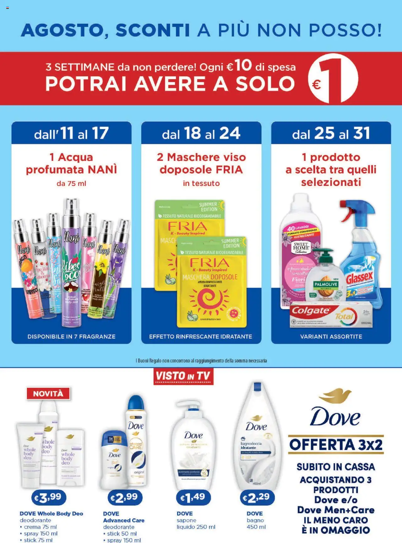 Volantino Acqua e Sapone del 13.08.2025 | Pagina: 4 | Prodotti: Maschera, Sapone, TV, Bagno