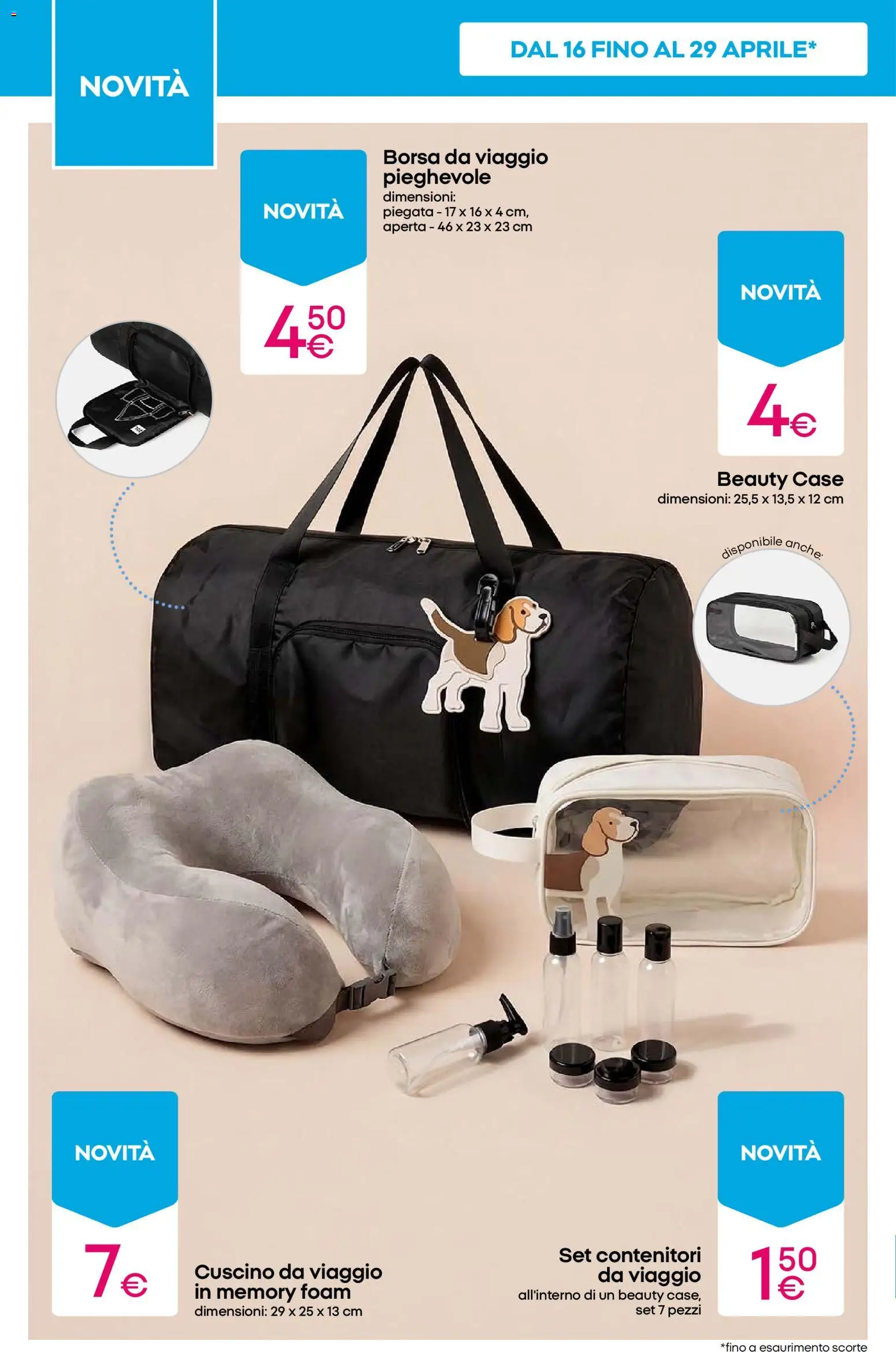 Volantino Pepco del 23.04.2026 | Pagina: 14 | Prodotti: Borsa da viaggio, Borsa, Cuscino
