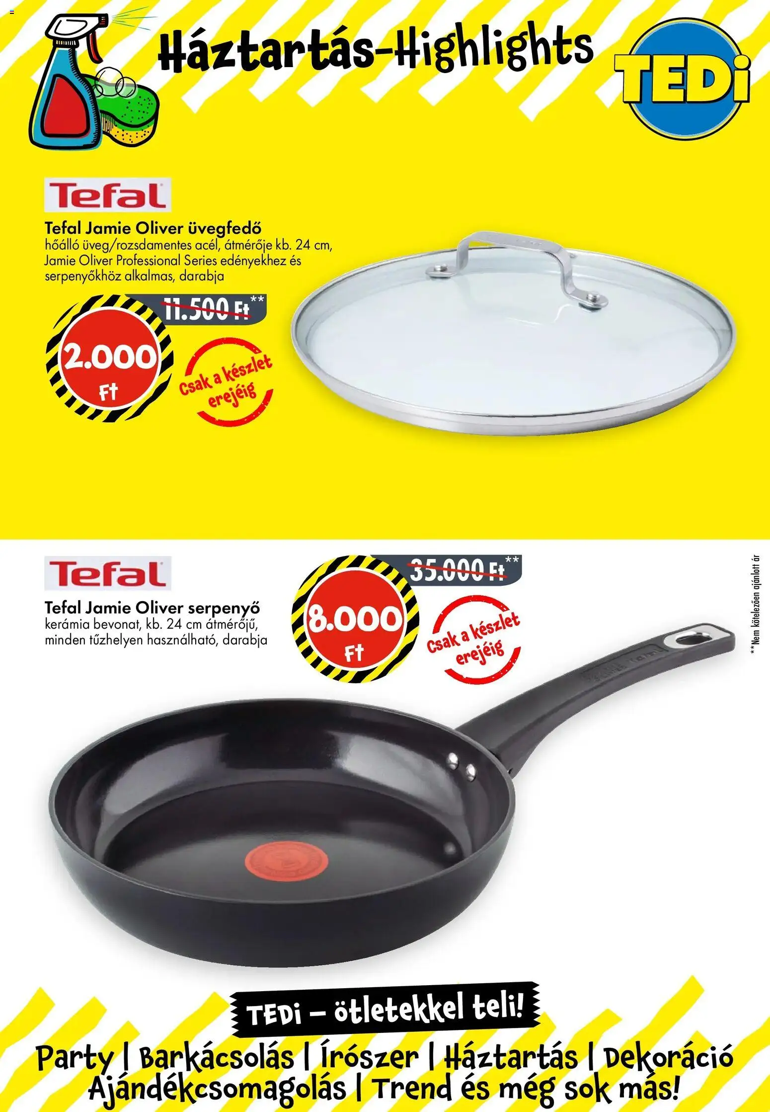 TEDi akciós ujság - amely érvényes a következő dátumtól: 28.11.2025 | Oldal: 6 | Termékek: Tefal, Serpenyő, Dekoráció
